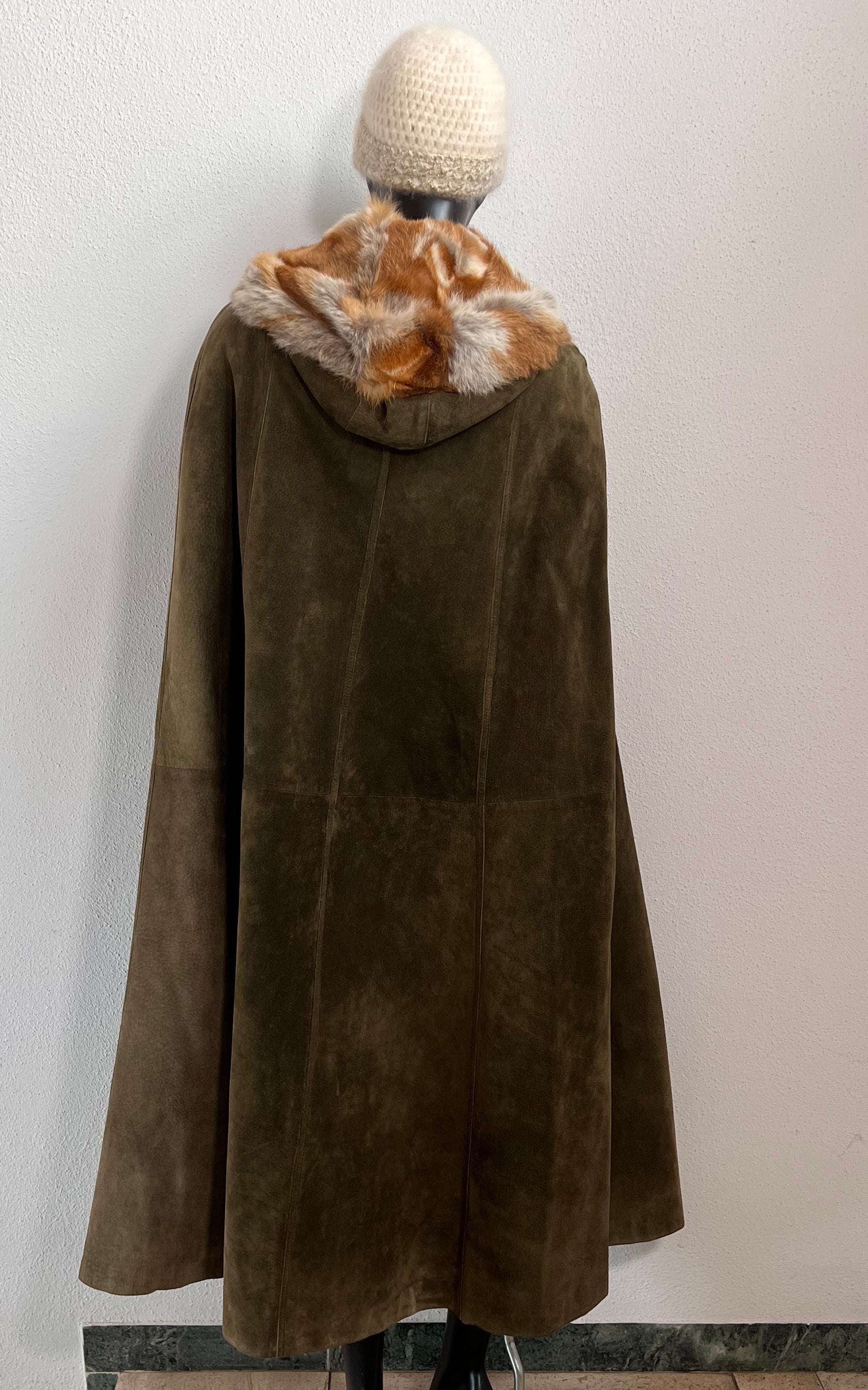 Vintage 70s Suede Cape