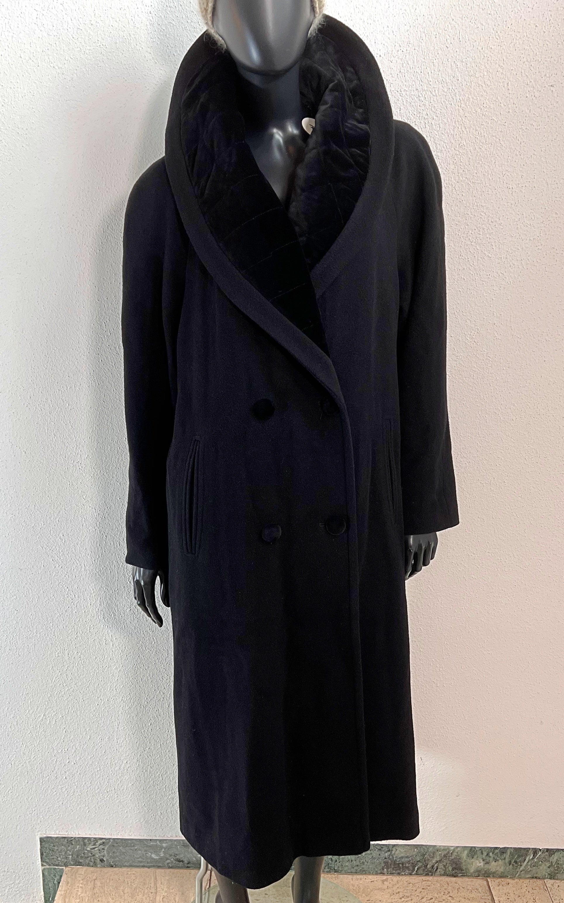 Vintage 90s Big Collar Wool Coat