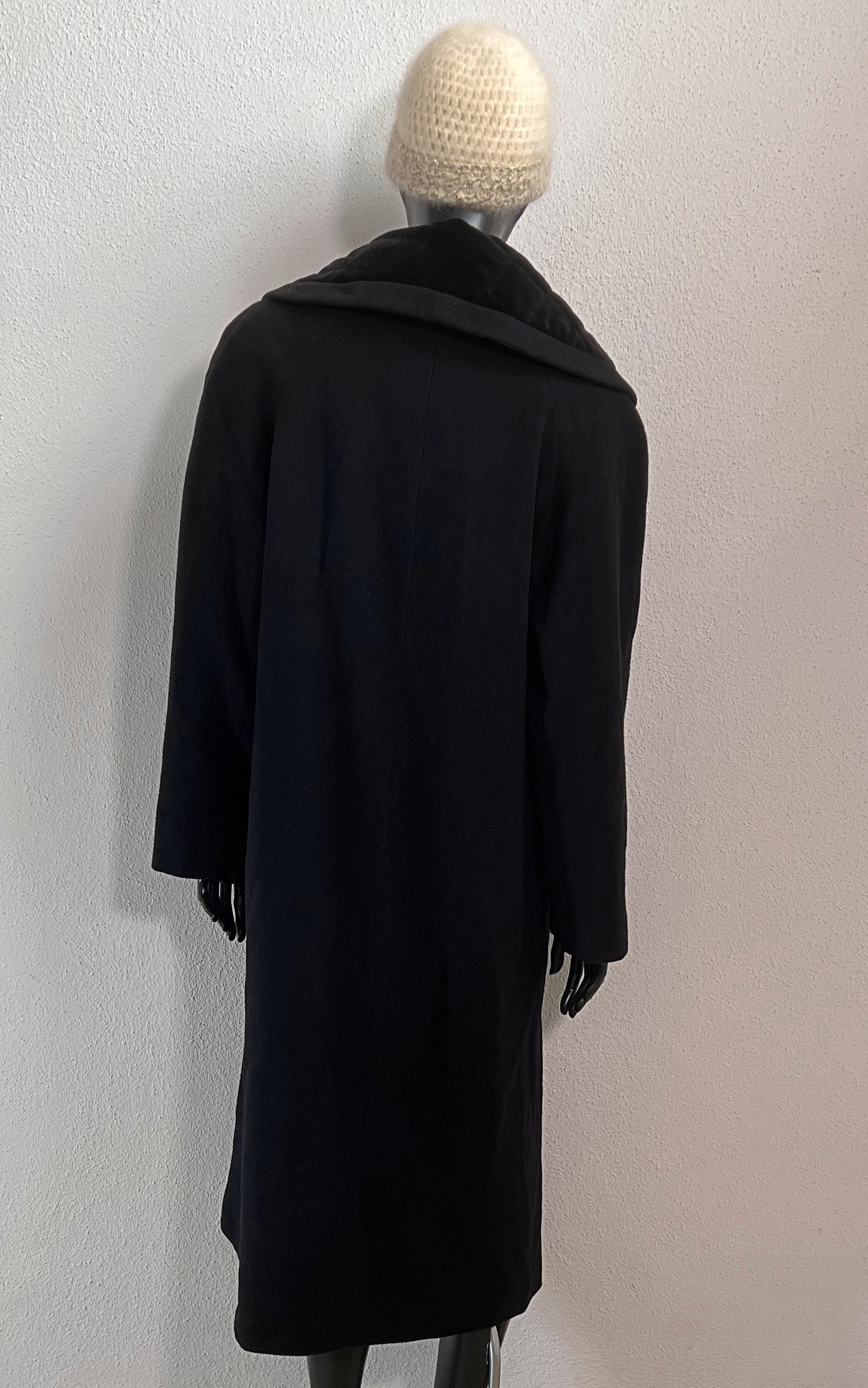 Vintage 90s Big Collar Wool Coat