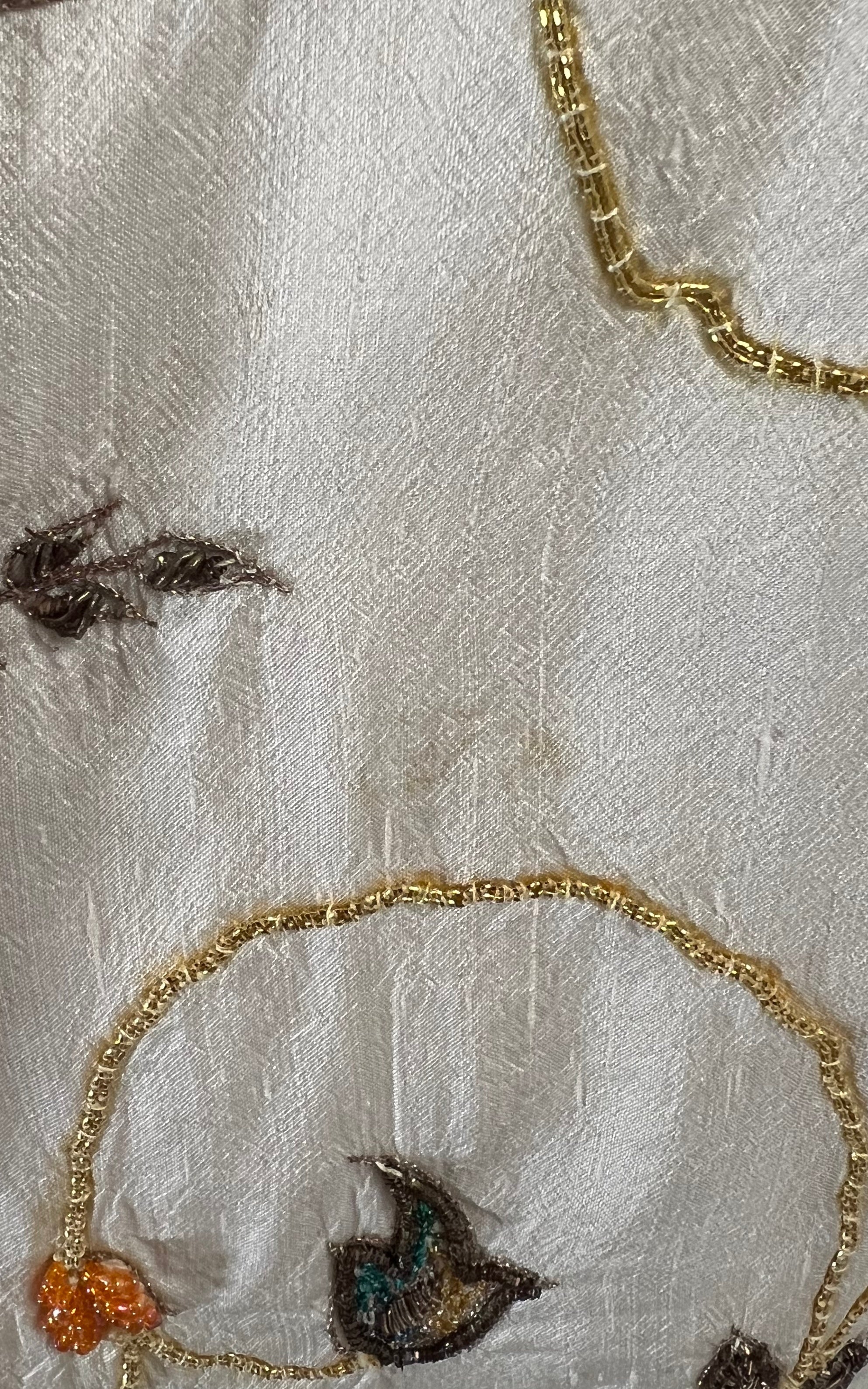 Vintage Raw Silk Bomber Jacket