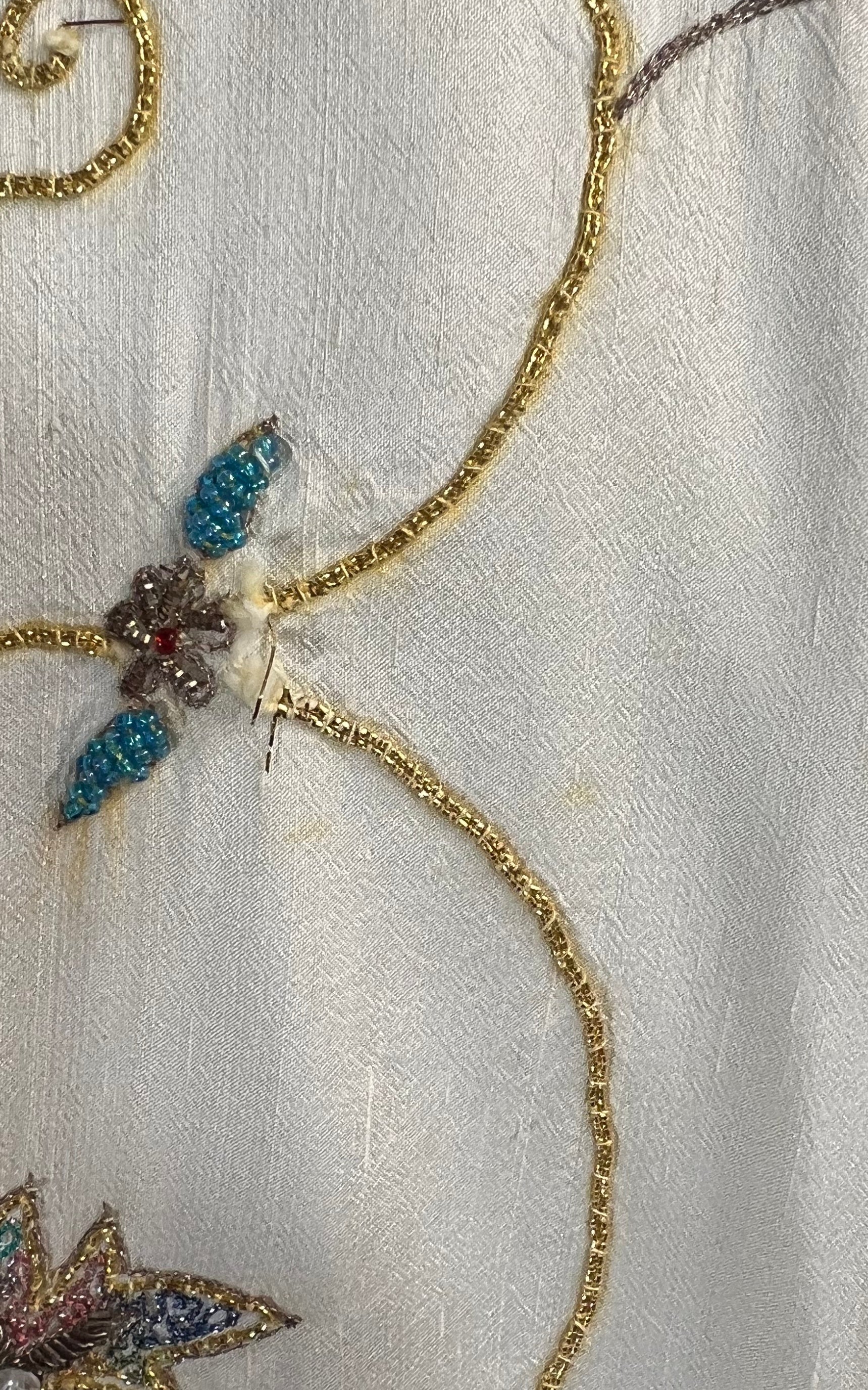 Vintage Raw Silk Bomber Jacket