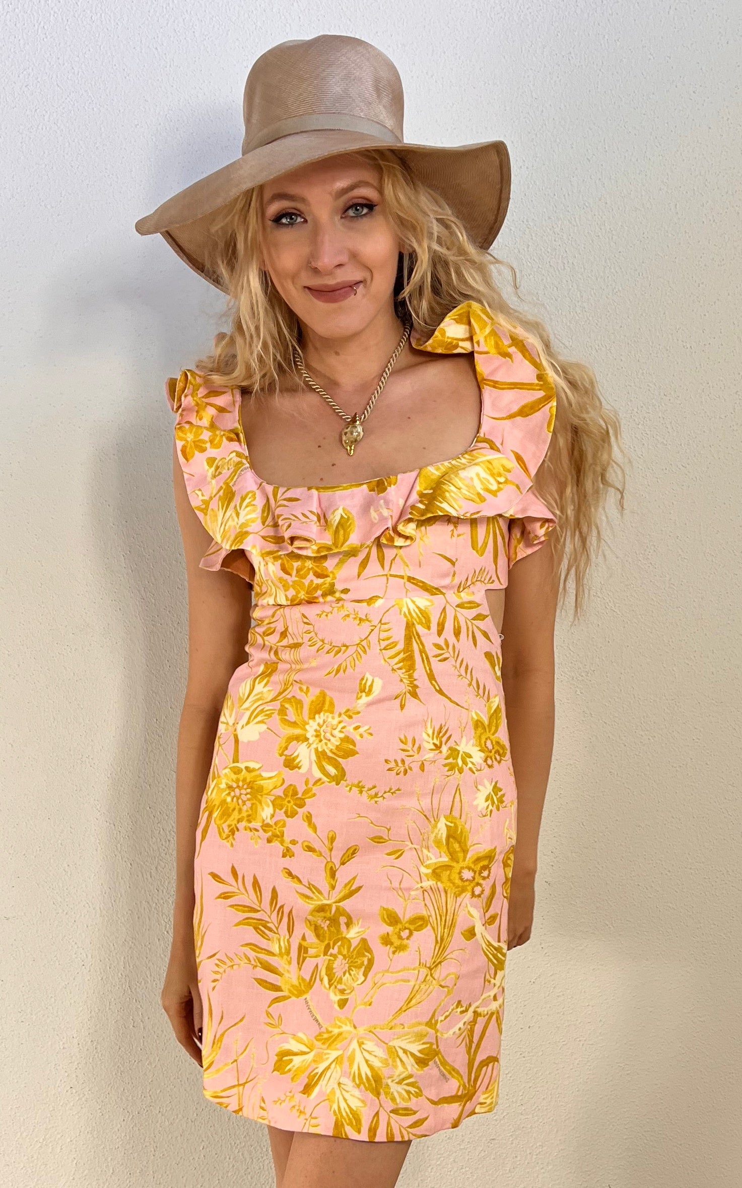 Super Cute Zimmermann Cut Out Linen Dress