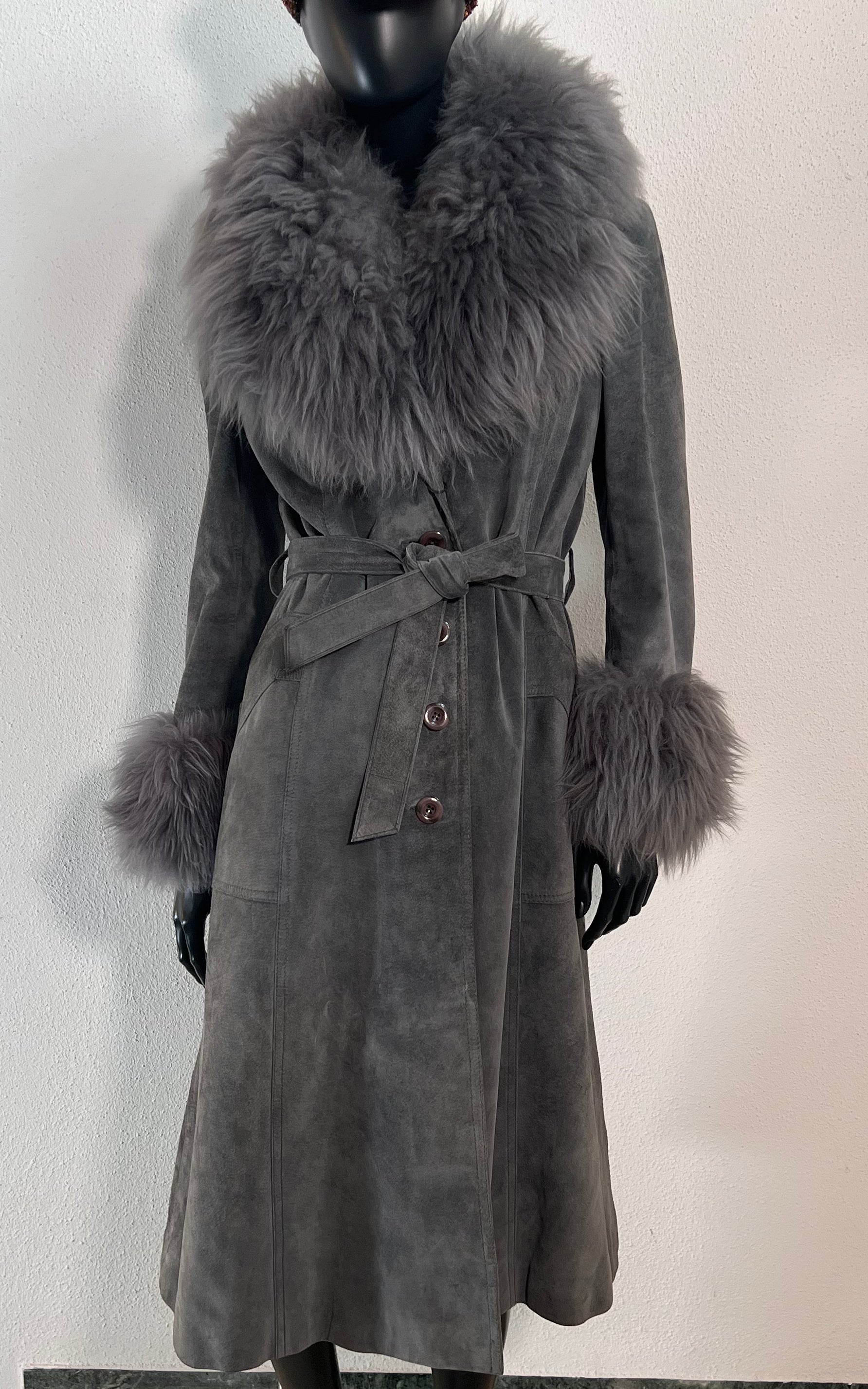 Vintage 70s Penny Lane Suede Coat