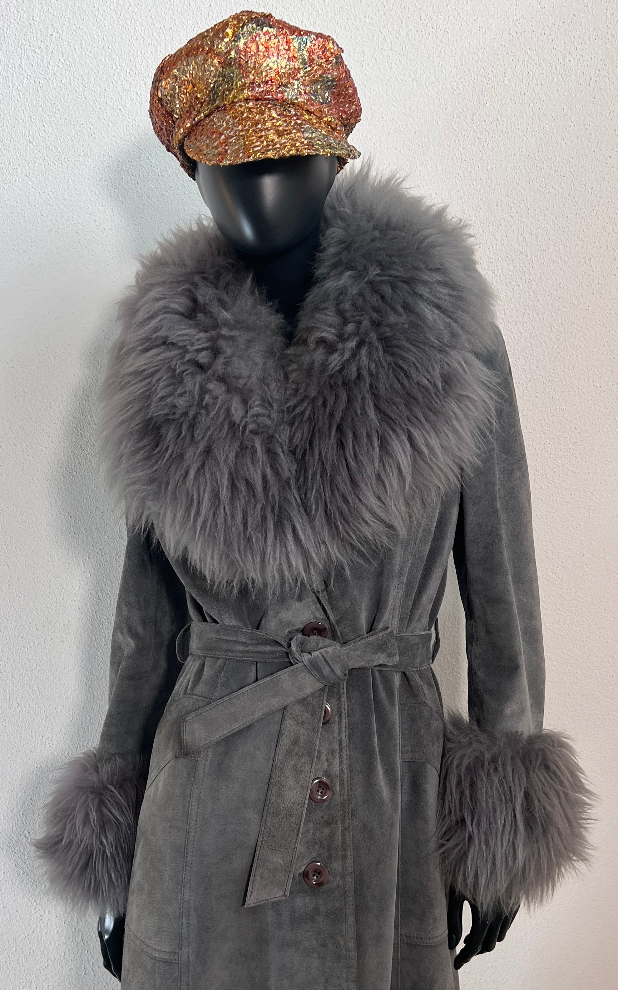 Vintage 70s Penny Lane Suede Coat