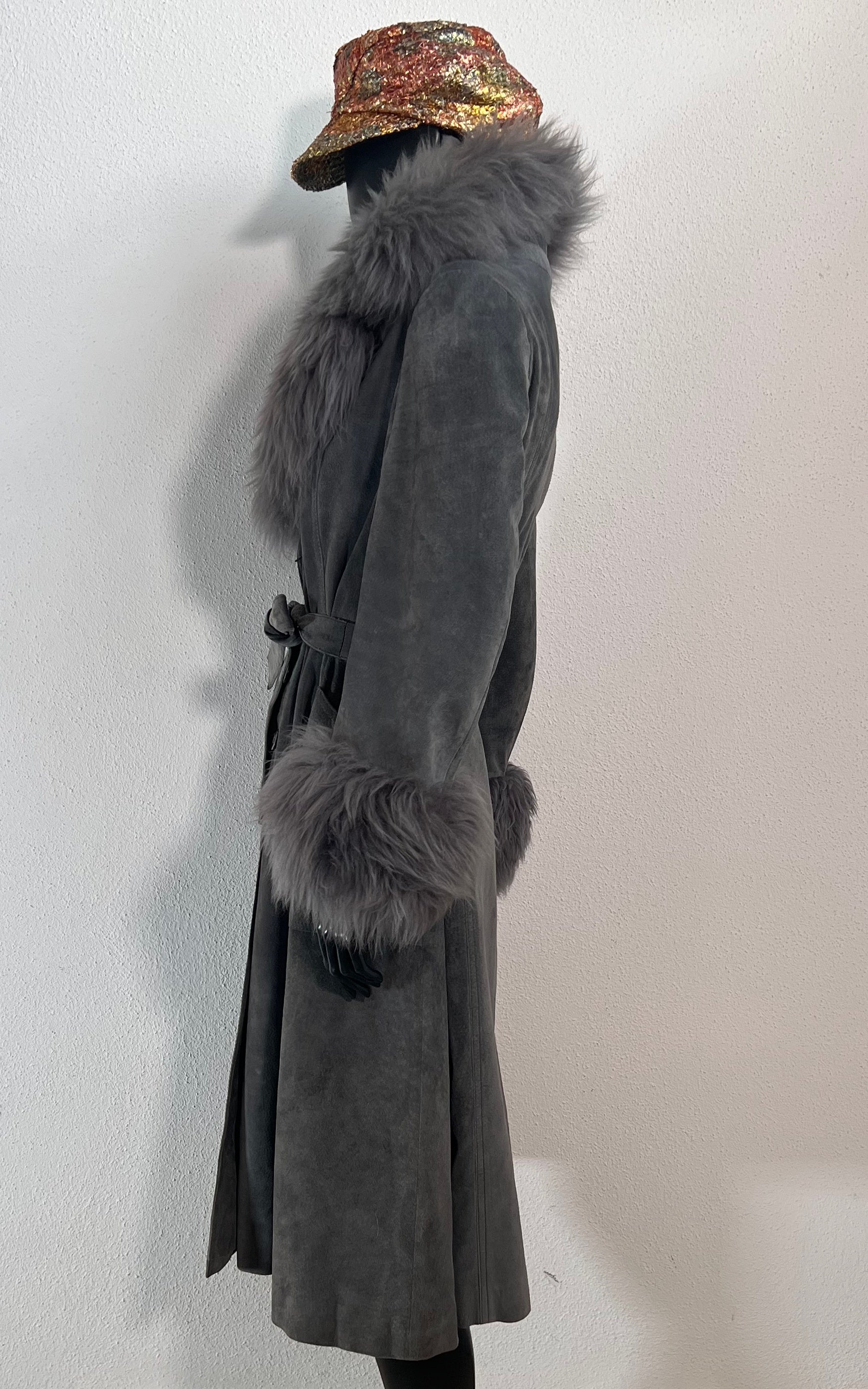 Vintage 70s Penny Lane Suede Coat