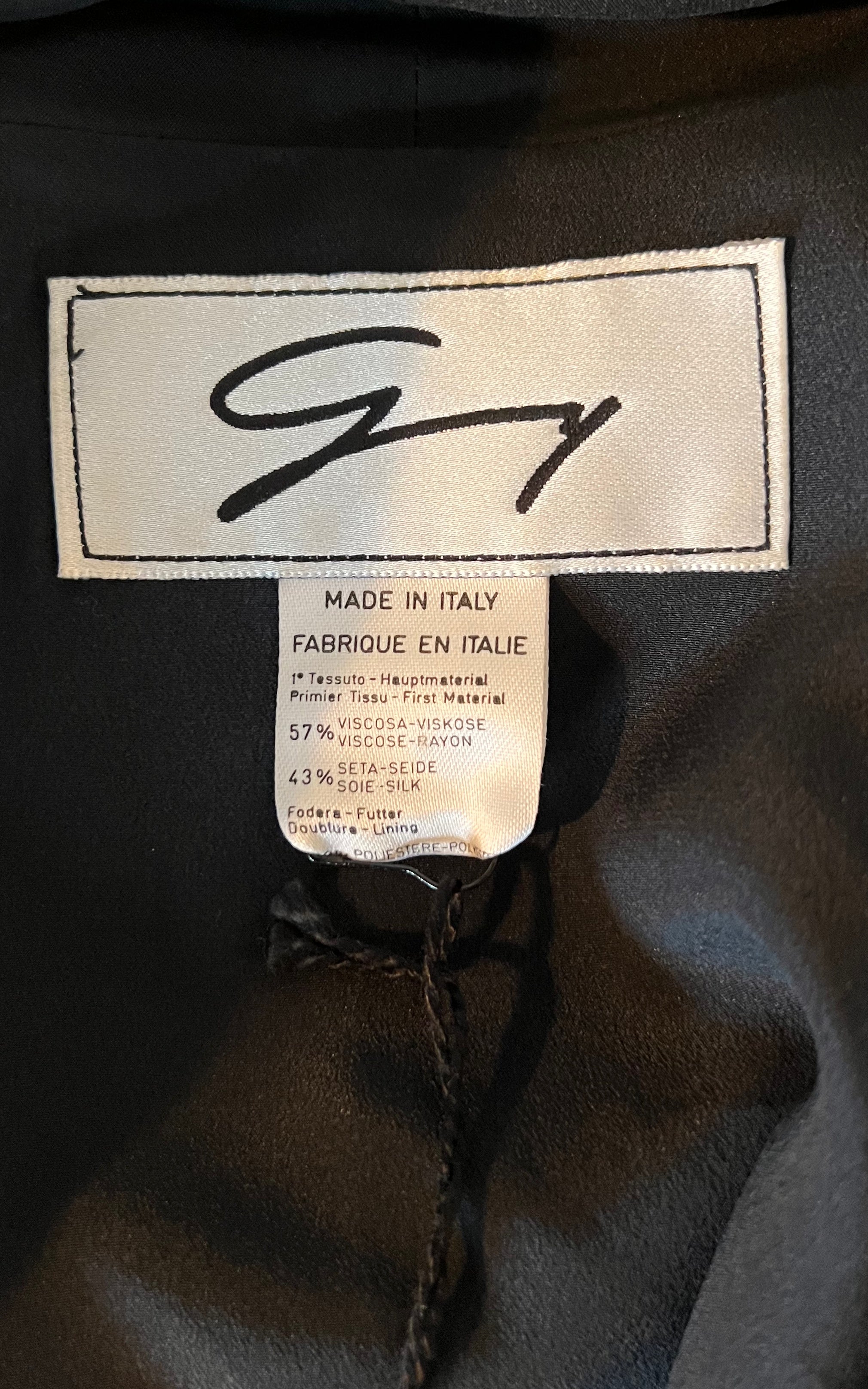 Vintage Genny Silk Short Blazer Jacket