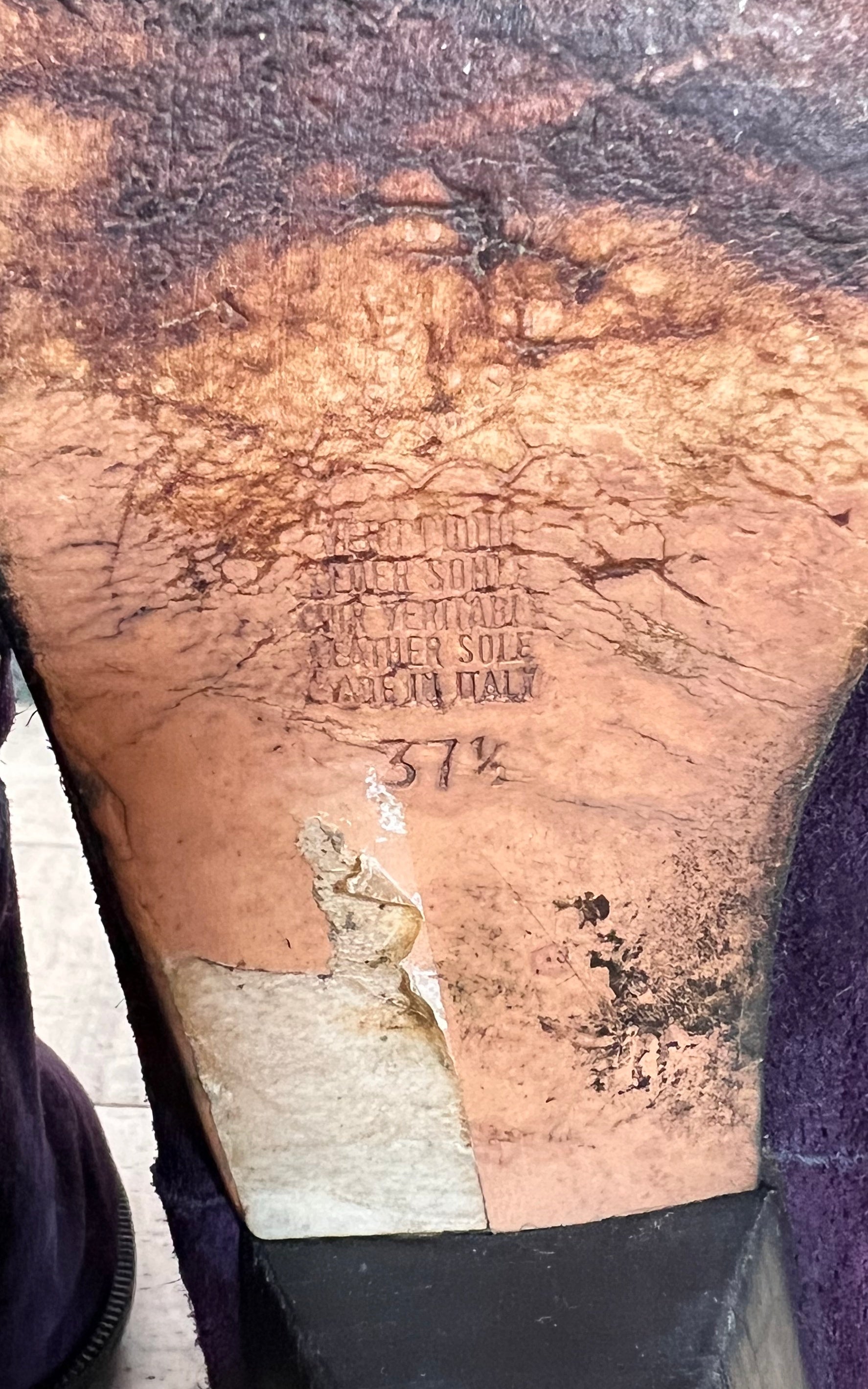 Vintage Studded Purple Pony Boots 37