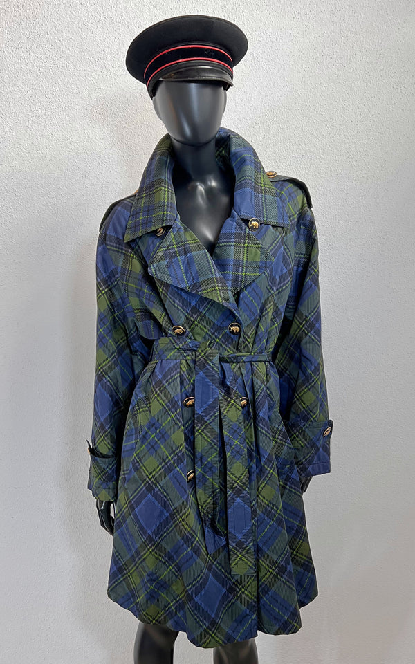 Vintage Elegance Tartan Coat