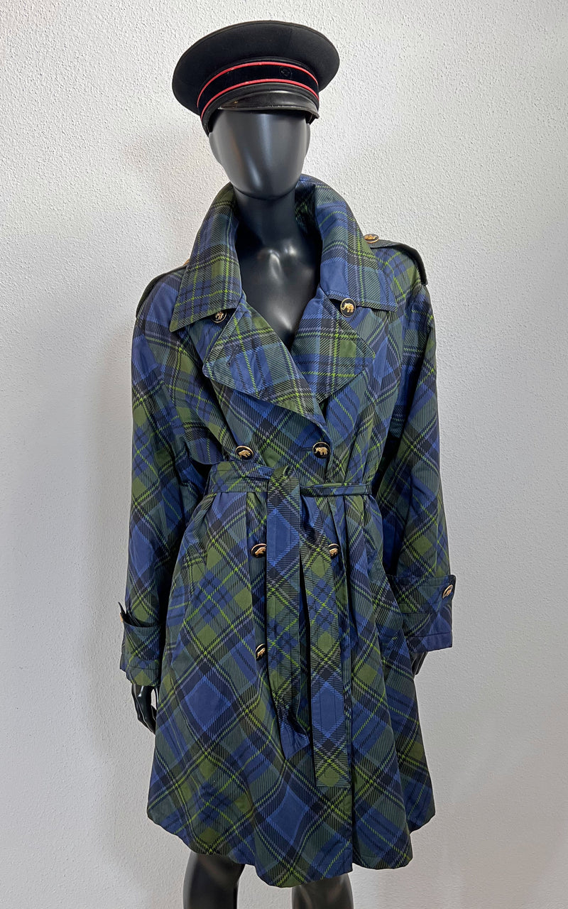 Vintage Elegance Tartan Coat