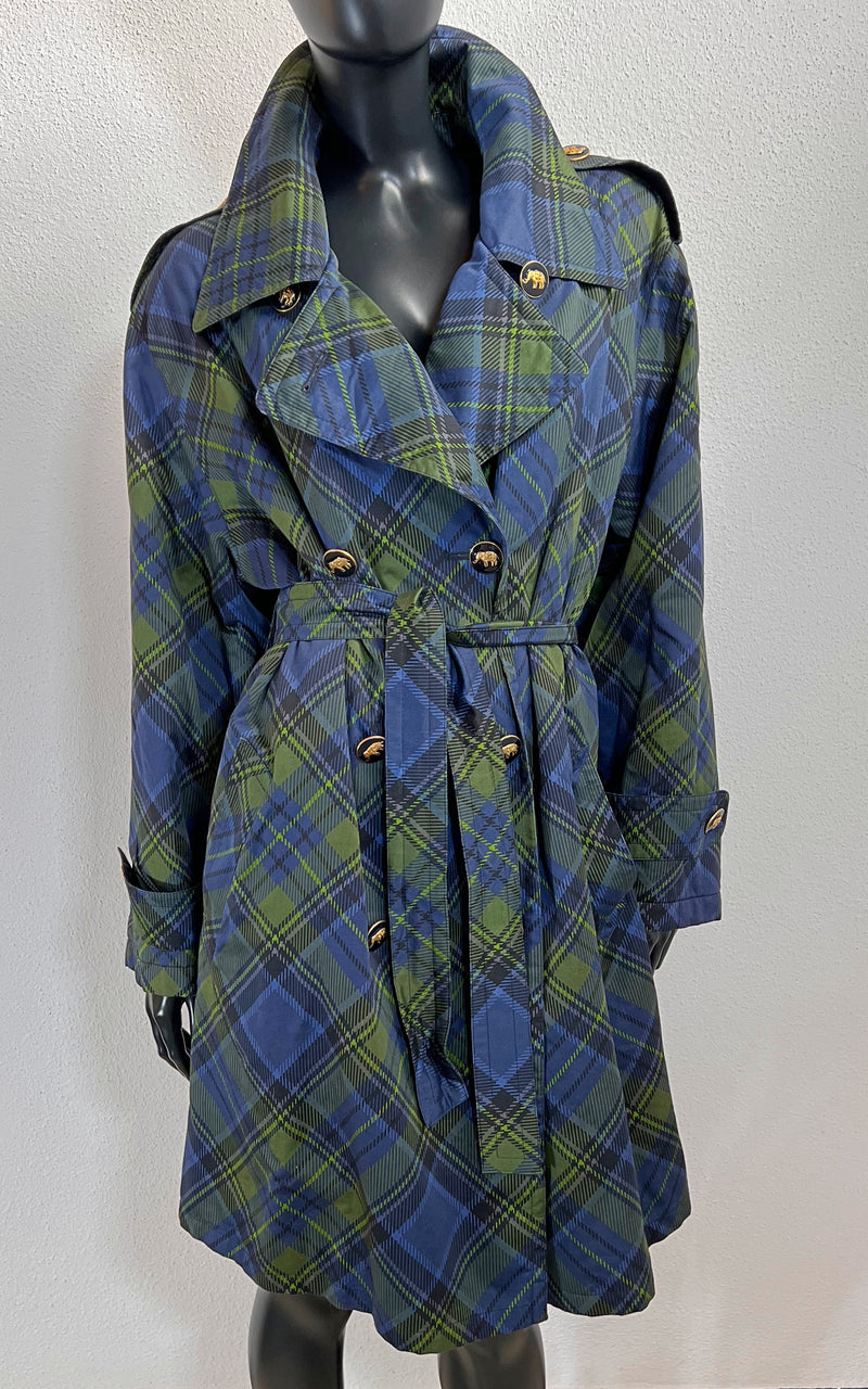 Vintage Elegance Tartan Coat