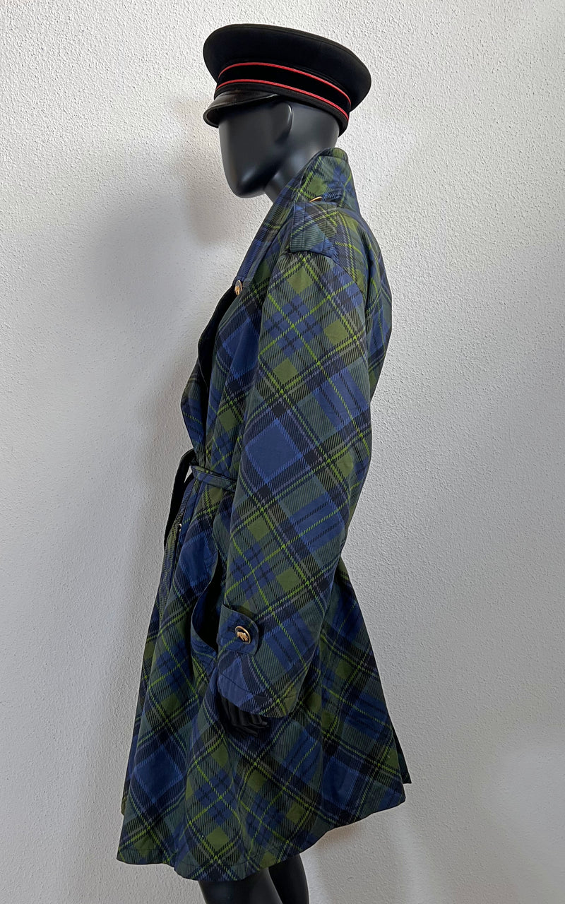 Vintage Elegance Tartan Coat
