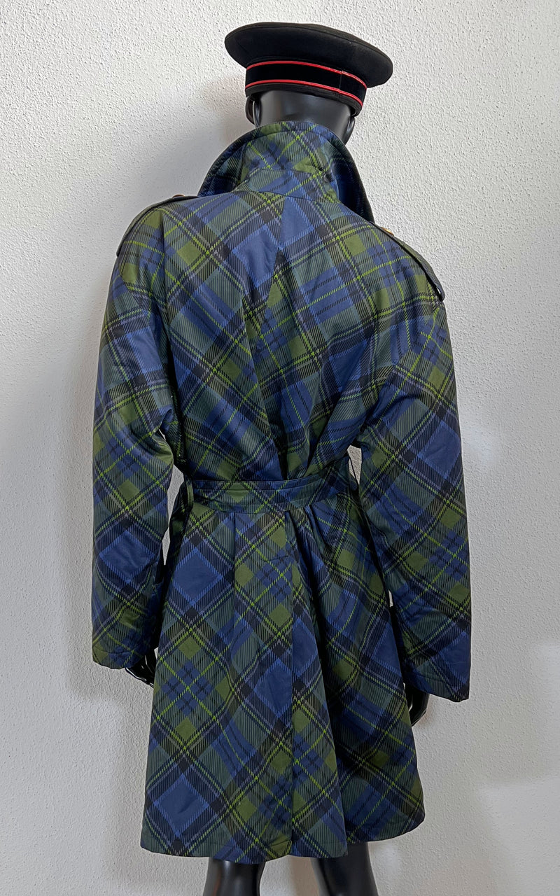 Vintage Elegance Tartan Coat
