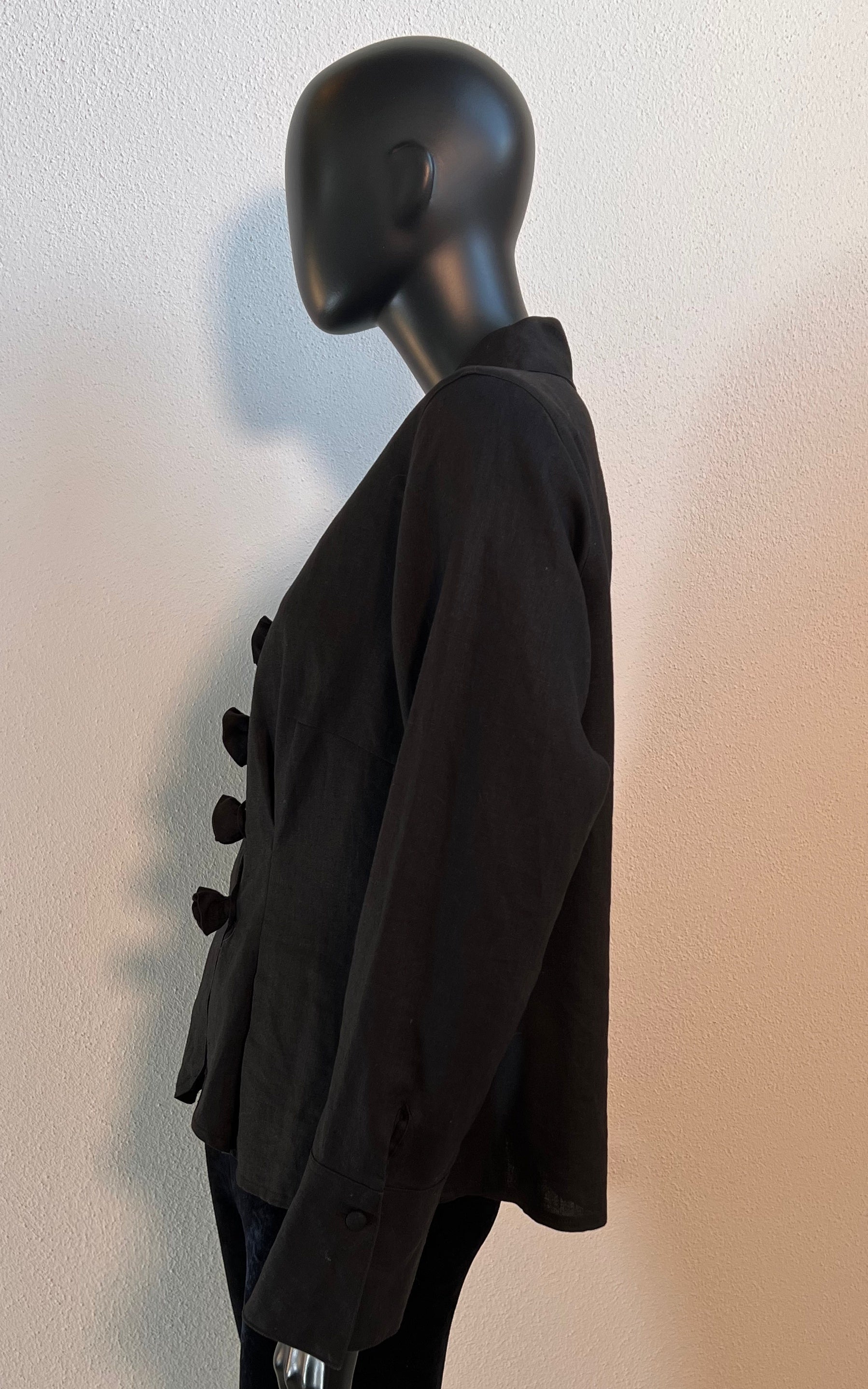 Vintage Y2K Roses Linnen Jacket