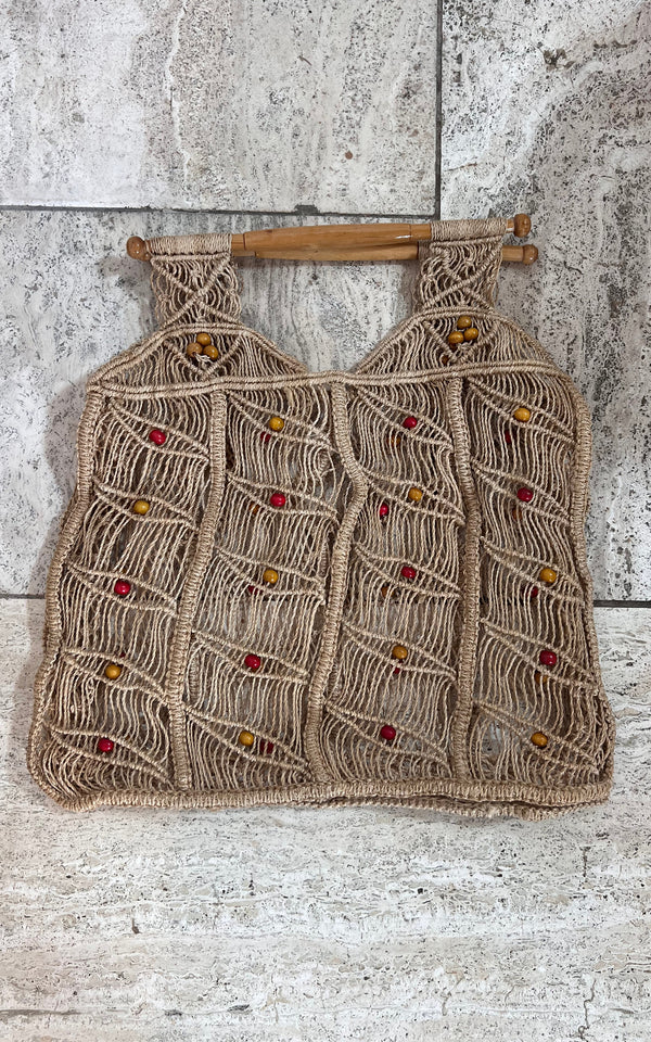 Vintage 70s Strawbag