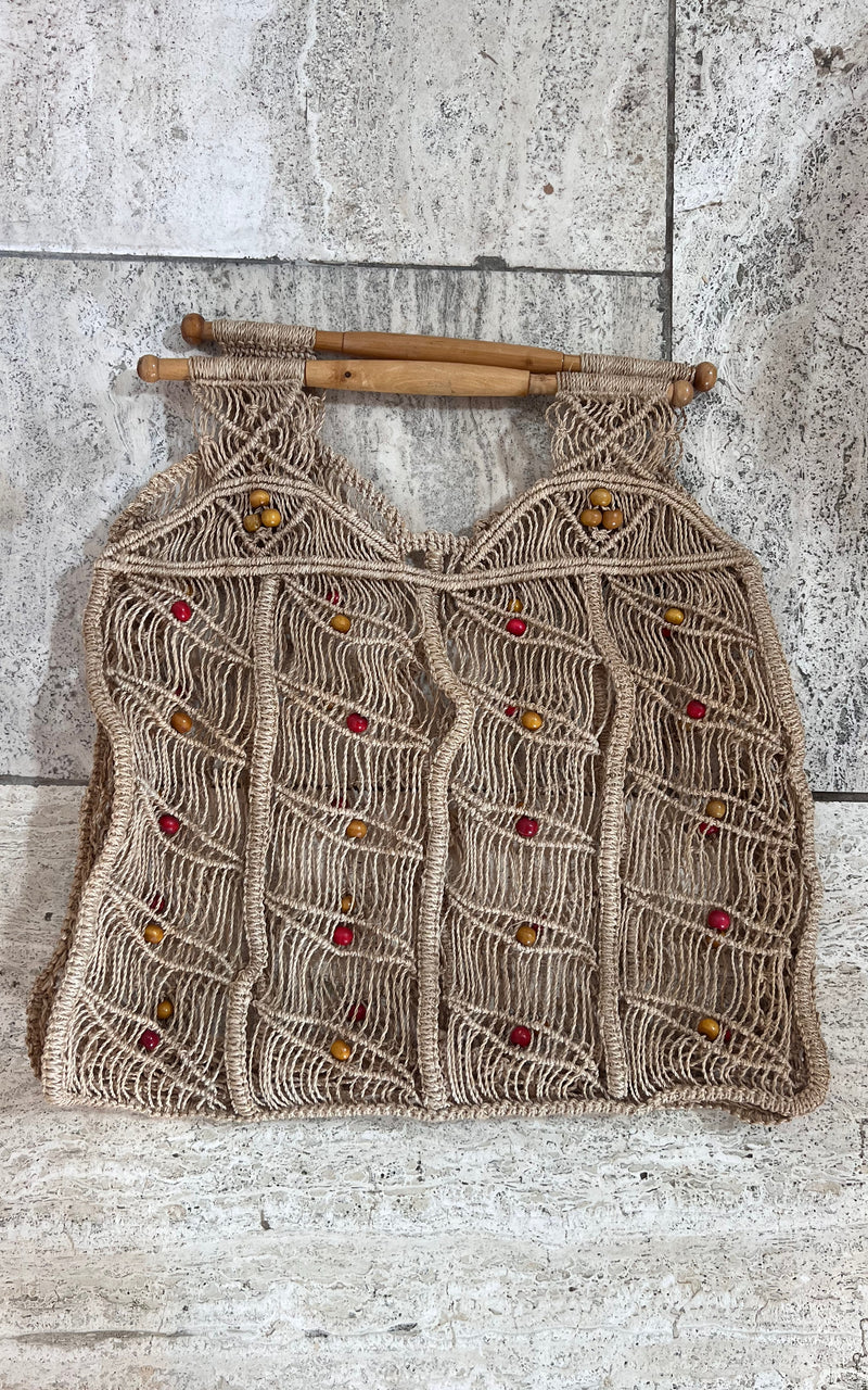 Vintage 70s Strawbag