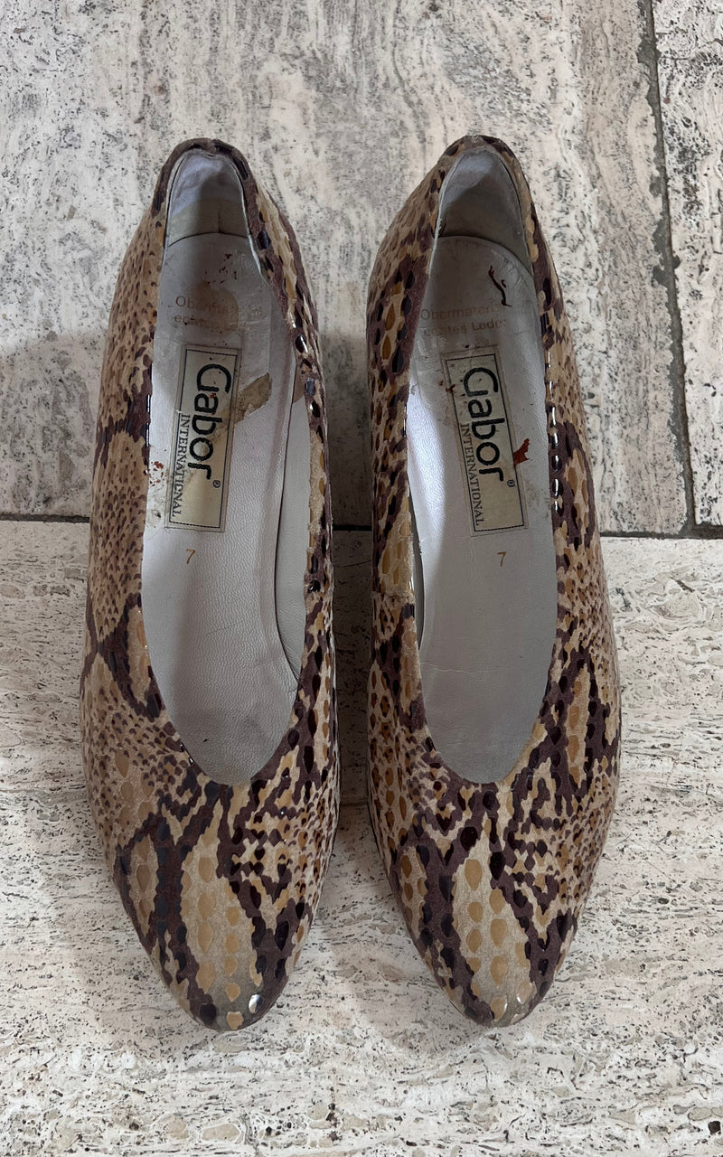 Vintage Gabor Snake Shoes 41