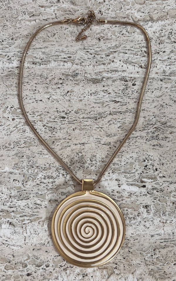 Vintage 90s Spiral Necklace