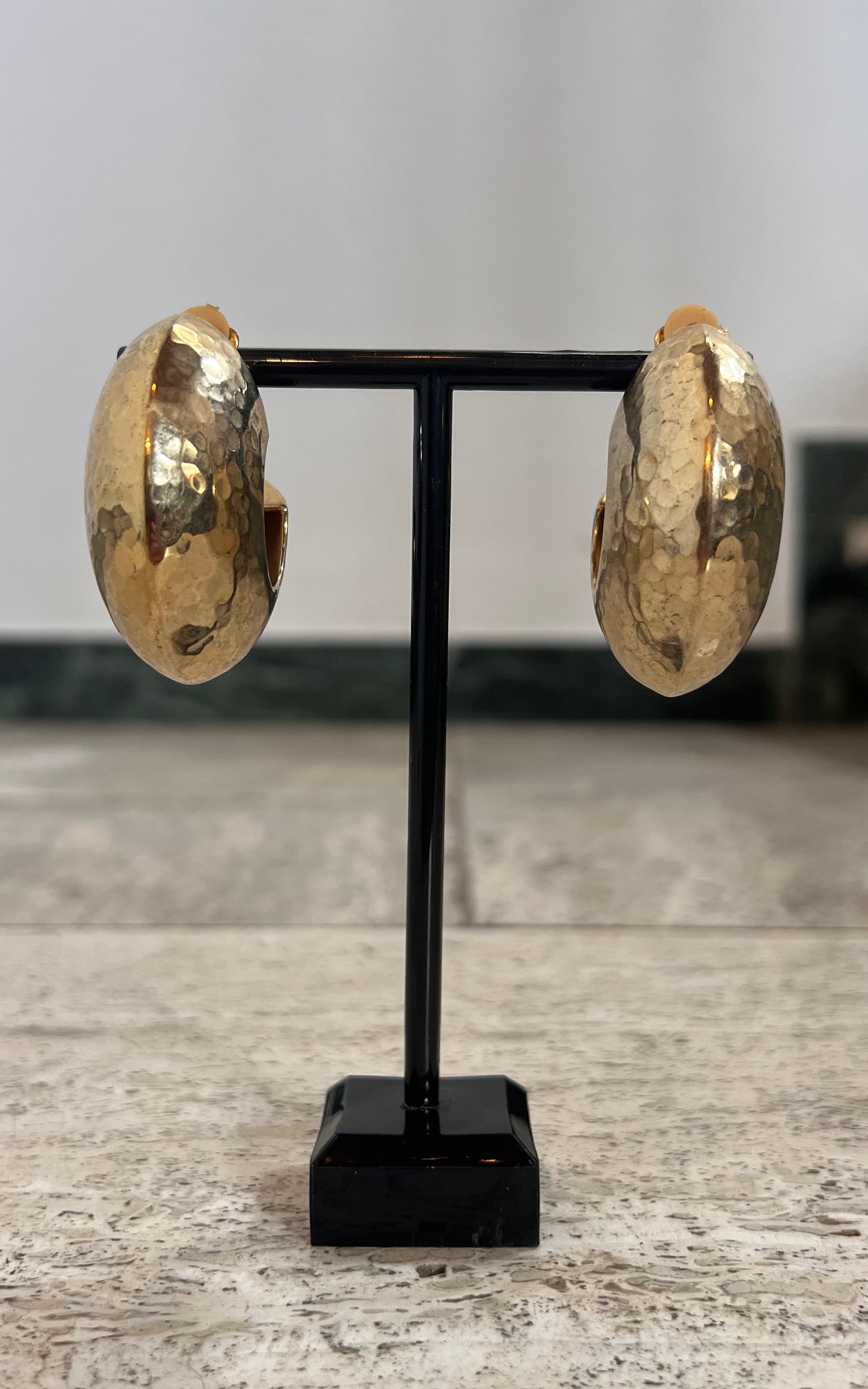 Vintage Big Statement Hoop Clip Ons