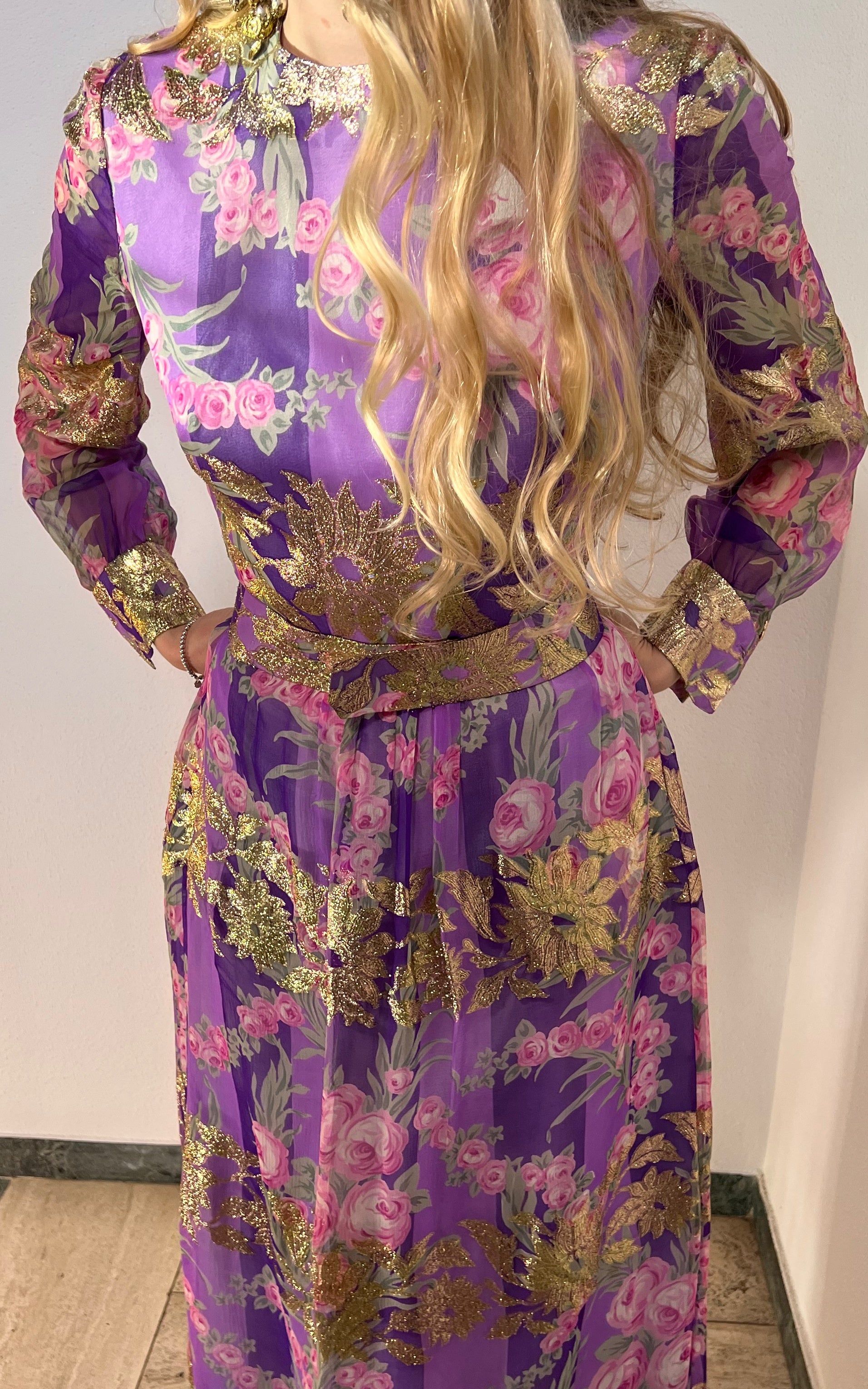 Vintage 70s Silk Dress