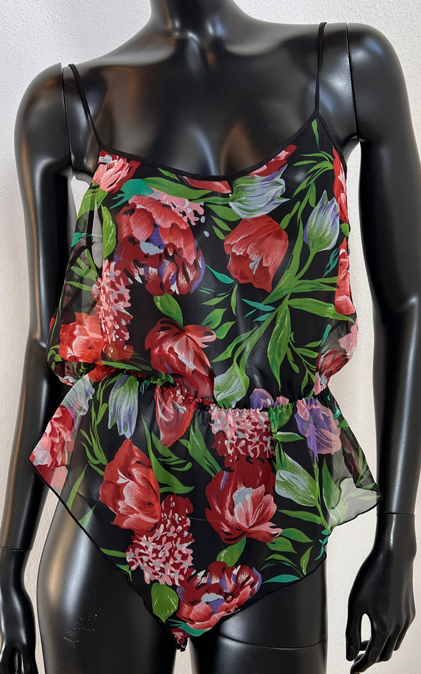 Vintage Teddy Tulips Bodysuit