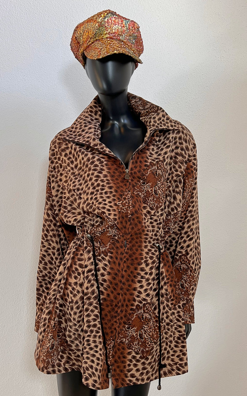 Vintage Leopard Summer Parka