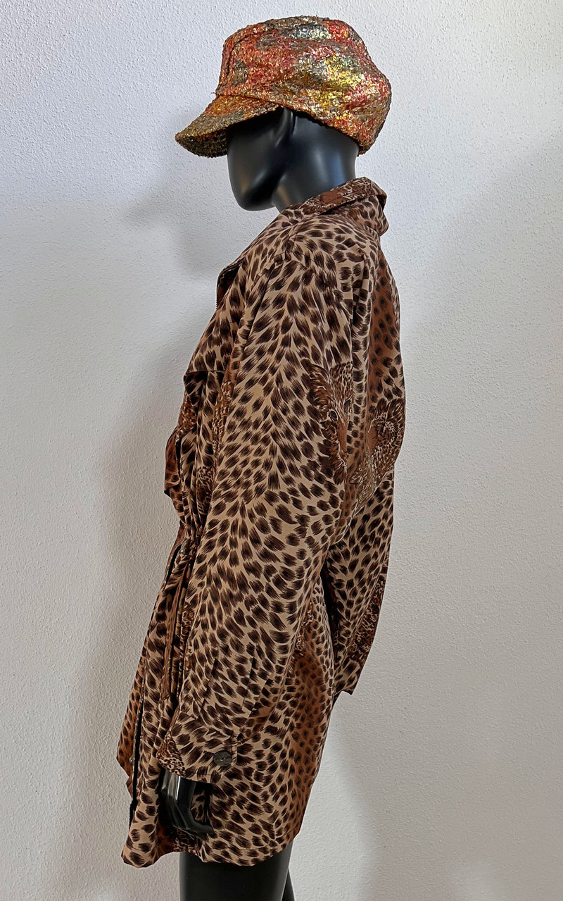 Vintage Leopard Summer Parka