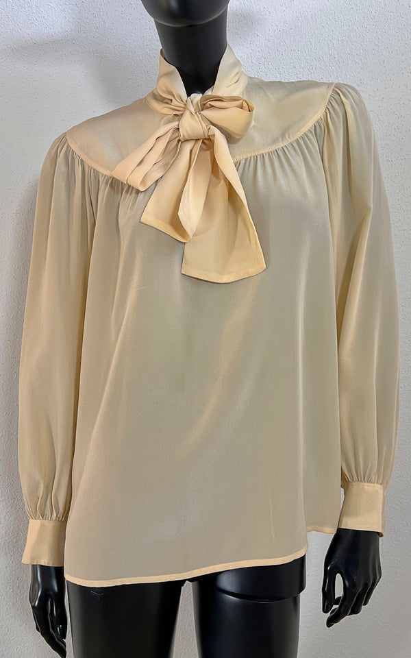 Vintage Yves Saint Laurent Silk Crepe Blouse