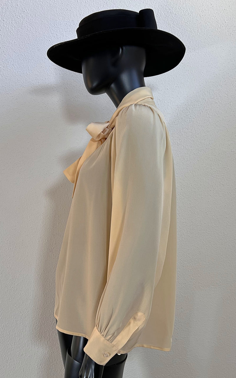 Vintage Yves Saint Laurent Silk Crepe Blouse