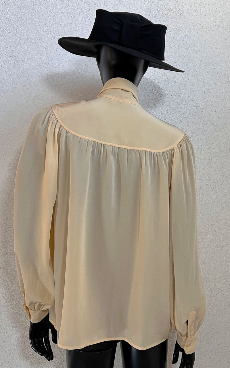 Vintage Yves Saint Laurent Silk Crepe Blouse