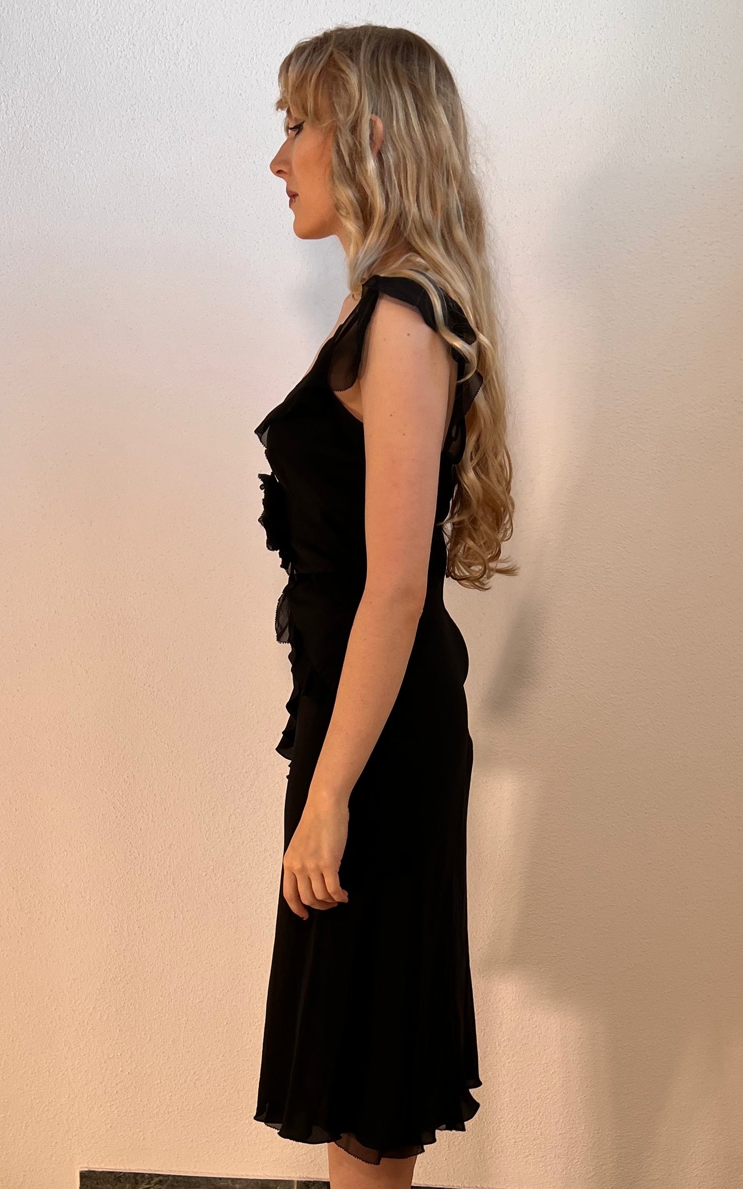 Vintage Silk Rose Slip Dress