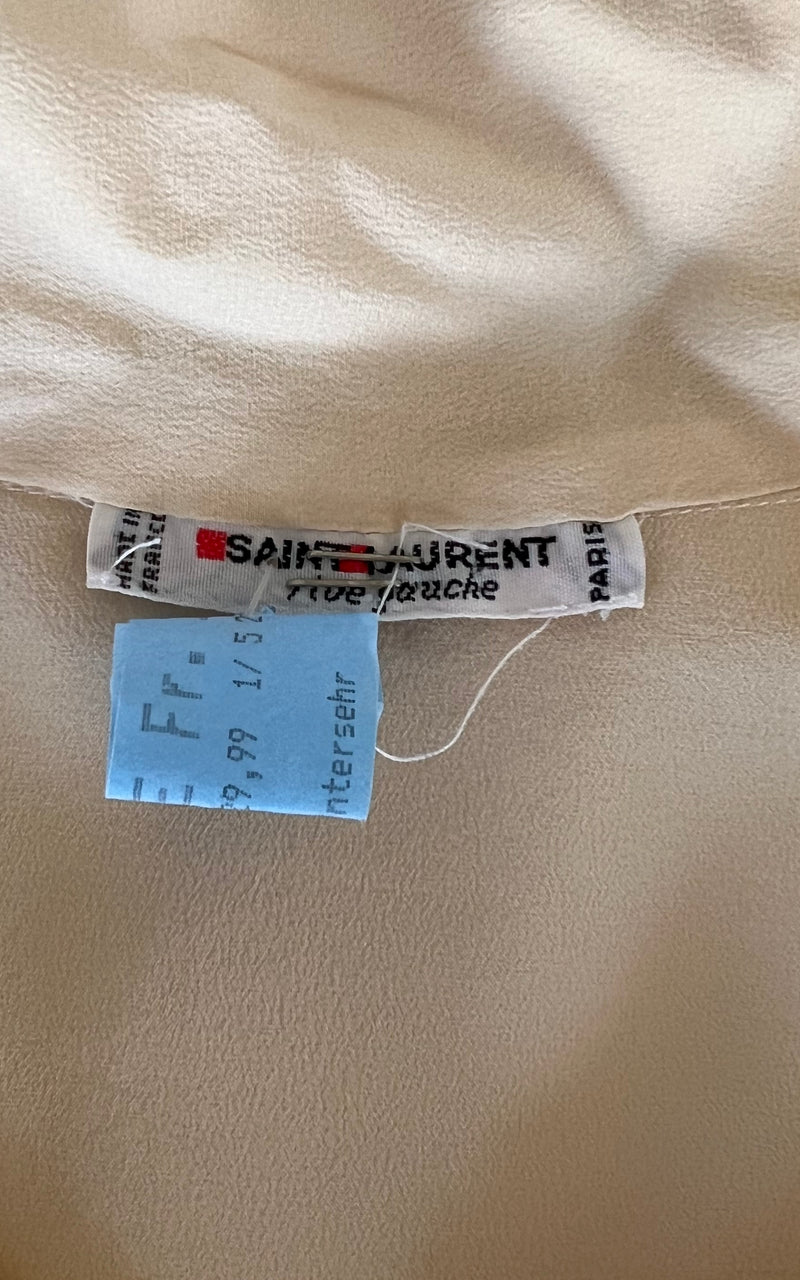 Vintage Yves Saint Laurent Silk Crepe Blouse