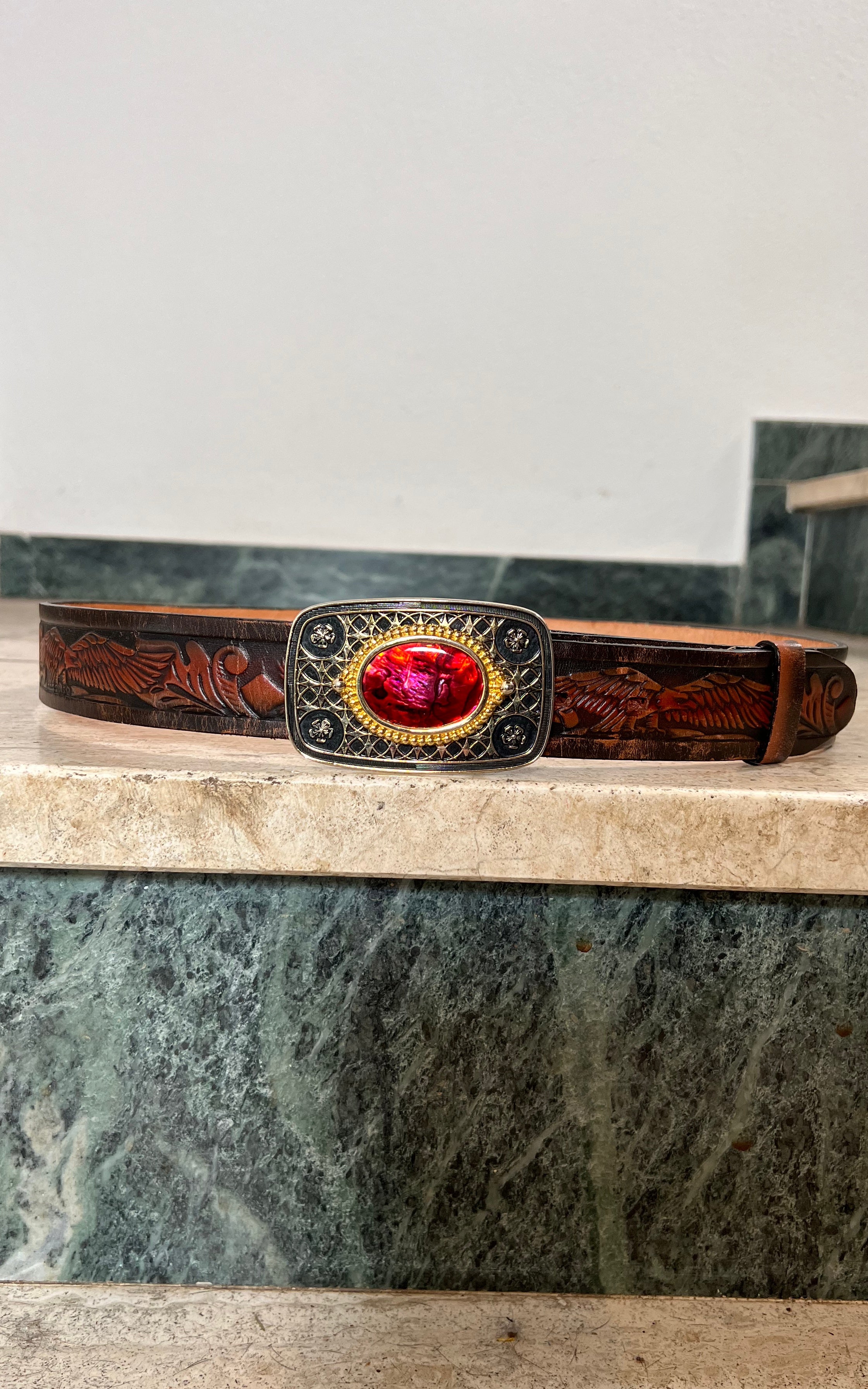 Vintage MENS Stars and Stripes Western Belt