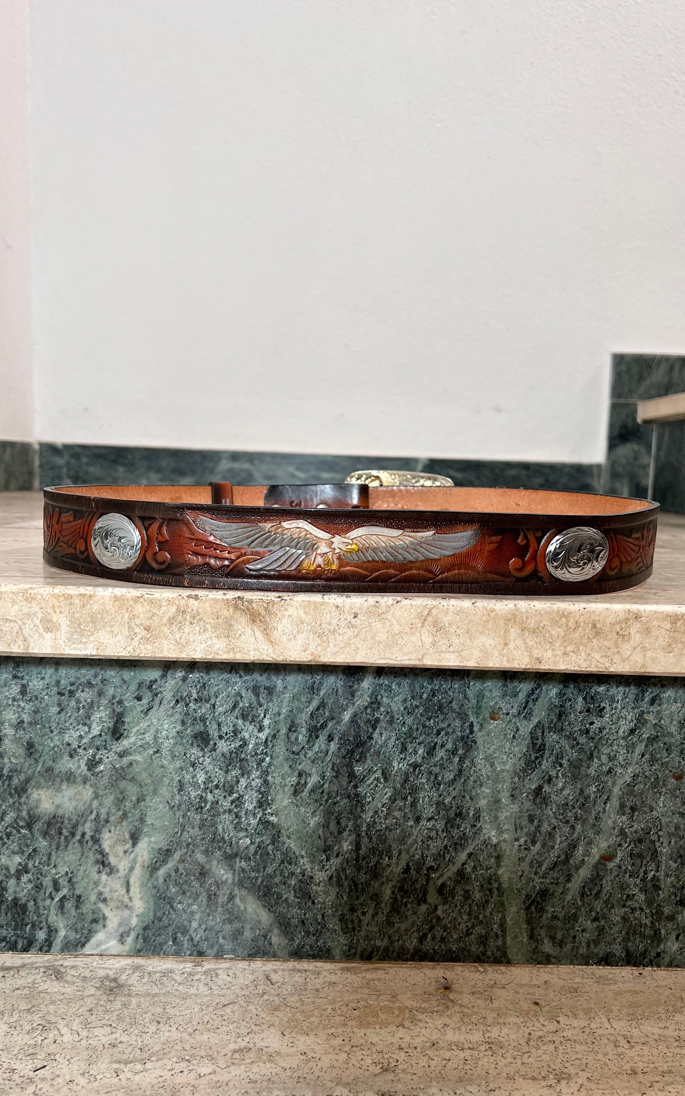 Vintage MENS Stars and Stripes Western Belt