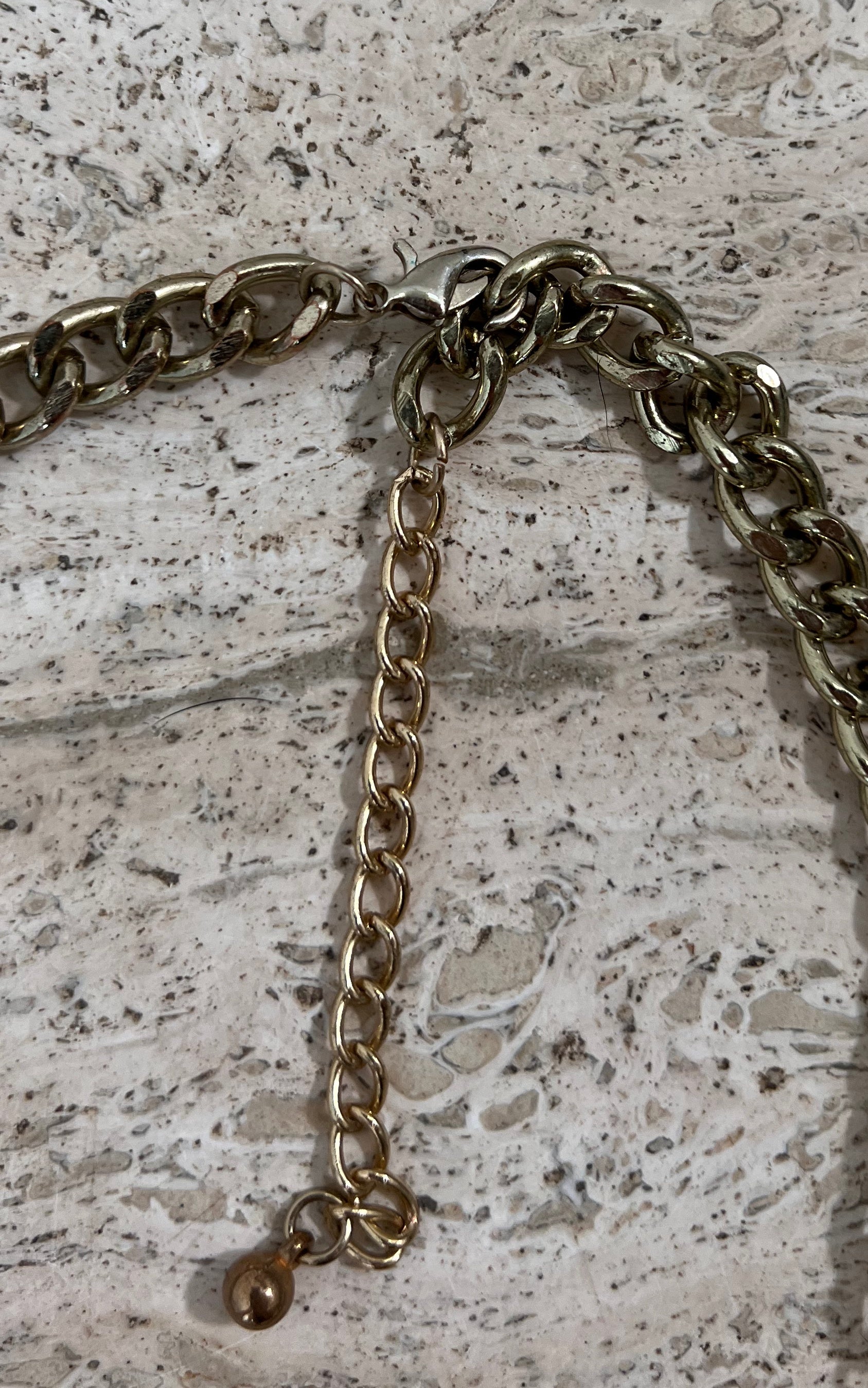 Vintage Mother of Pearl Flower Chain Necklace