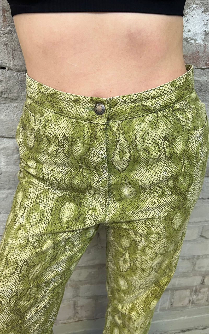 Vintage Y2K Snakeskin Print Pants
