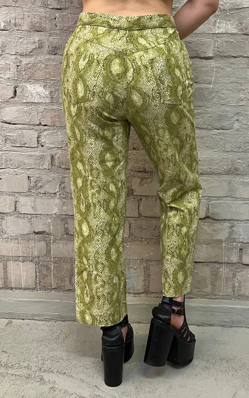 Vintage Y2K Snakeskin Print Pants