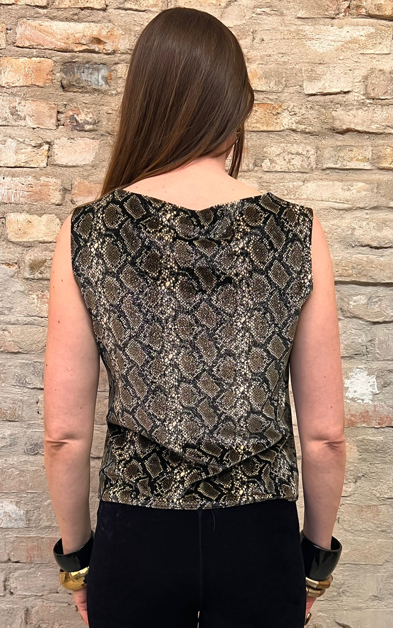 Vintage 90s Sparkle Snakeprint Top