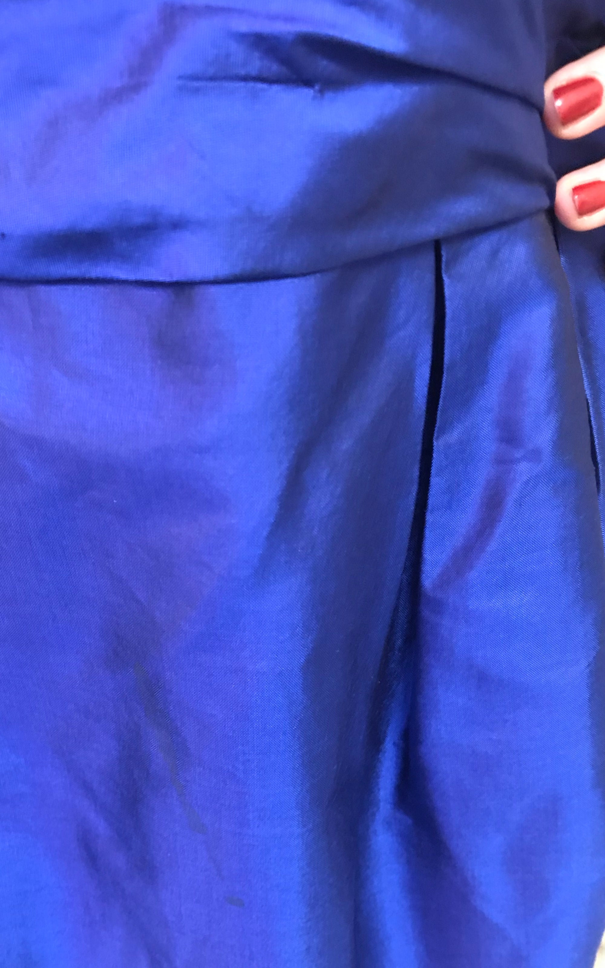 Electric Blue Silk Taffeta Dress