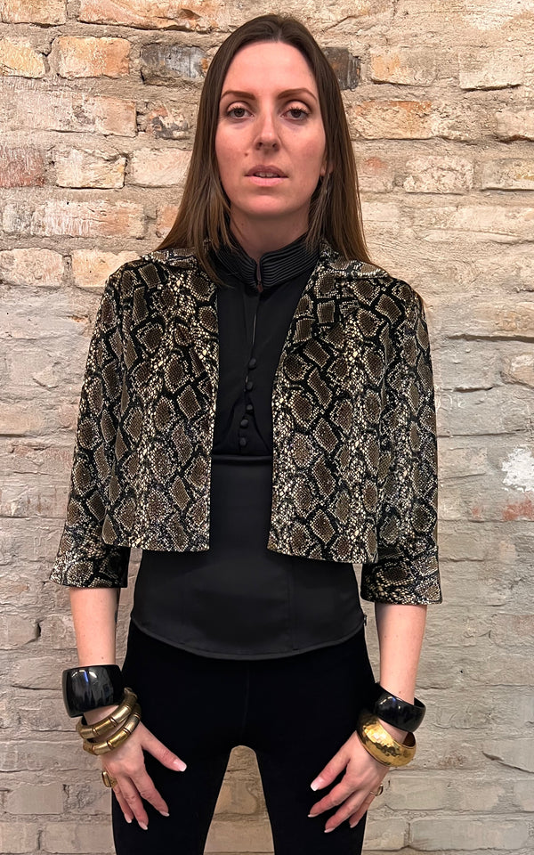 Vintage 90s Sparkle Snakeprint Jacket