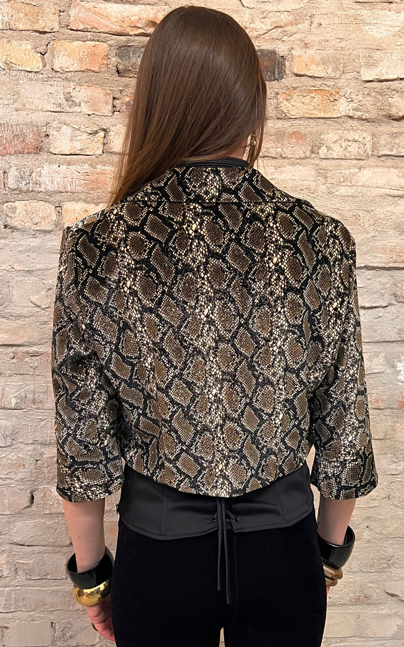 Vintage 90s Sparkle Snakeprint Jacket