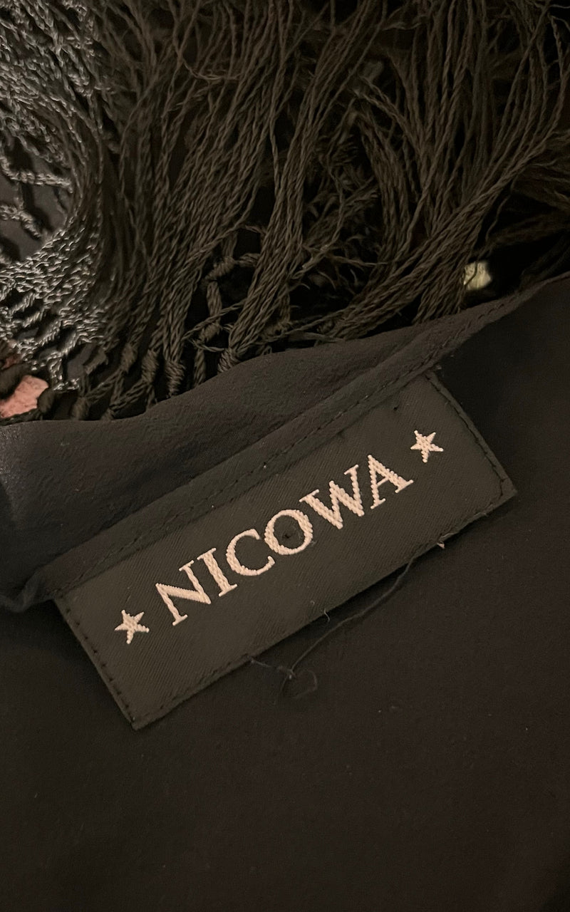 Vintage Nicowa Piano Shawl Silk Capelet
