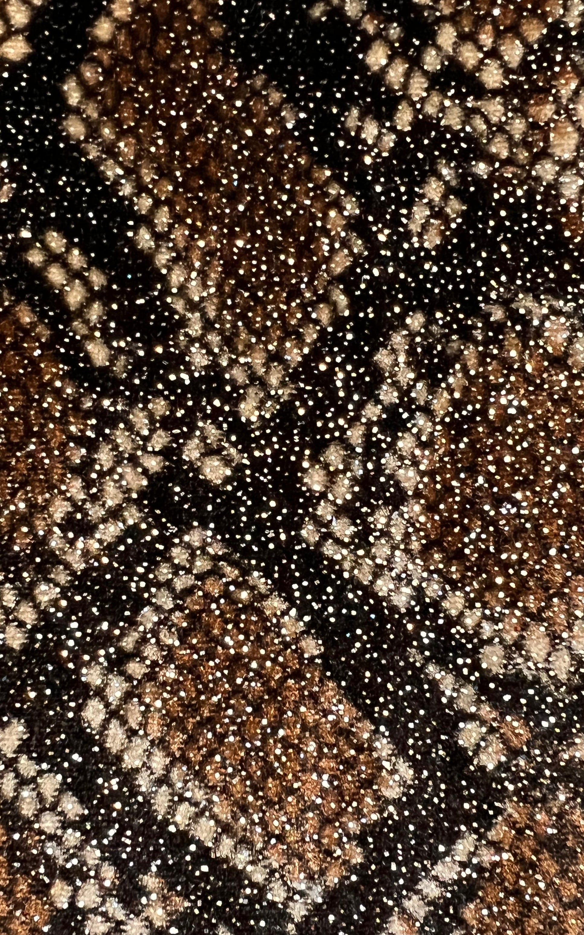 Top vintage anni '90 con stampa serpente e brillantini