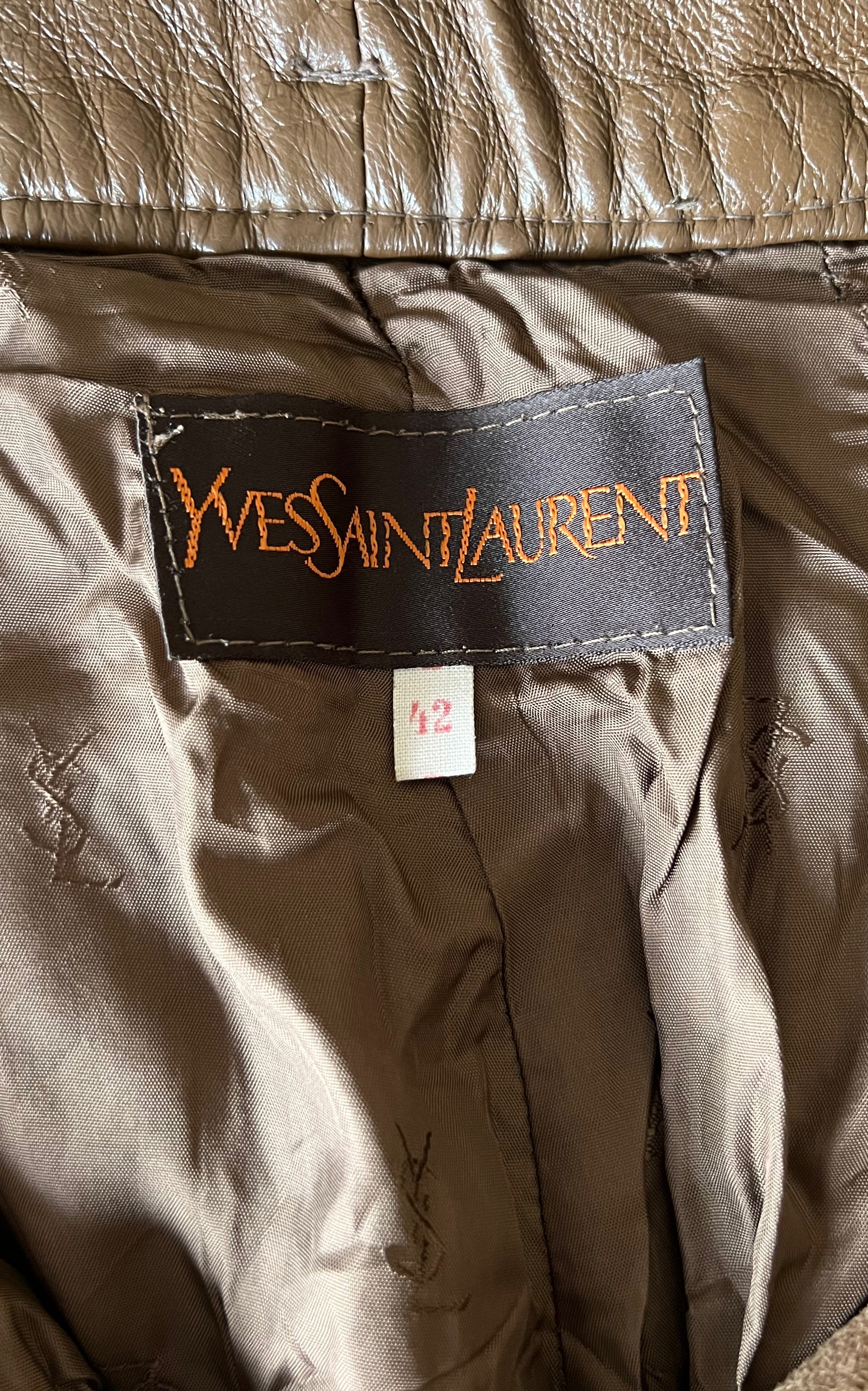 Vintage Yves Saint Laurent Suede Leather Pants