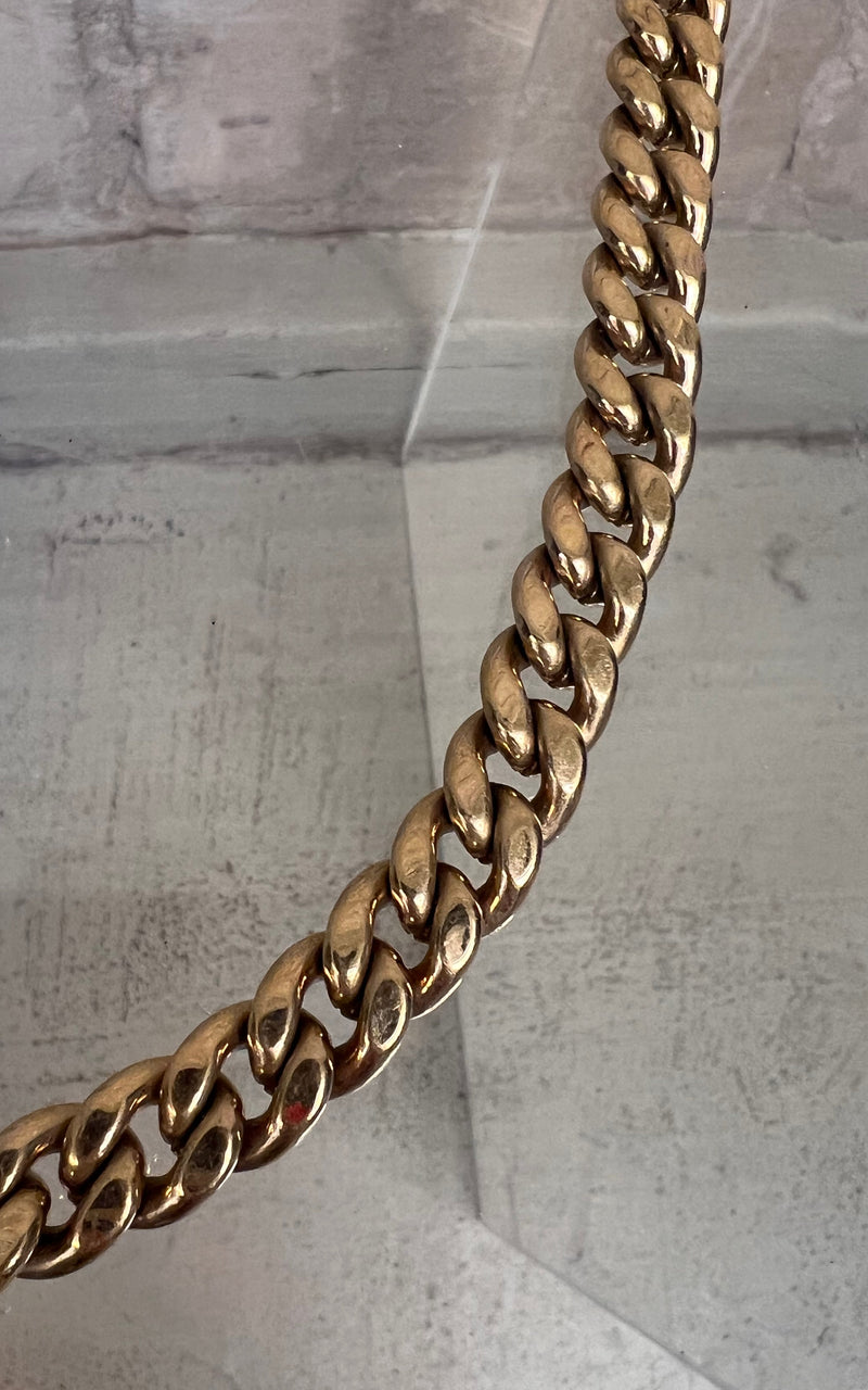 Vintage 90s Long Heart Chain Necklace