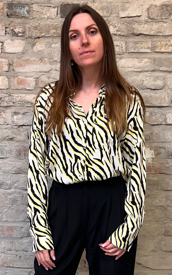 Someday Y2K Zebra Blouse