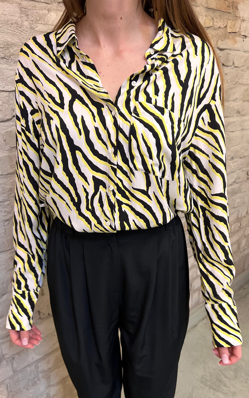 Someday Y2K Zebra Blouse