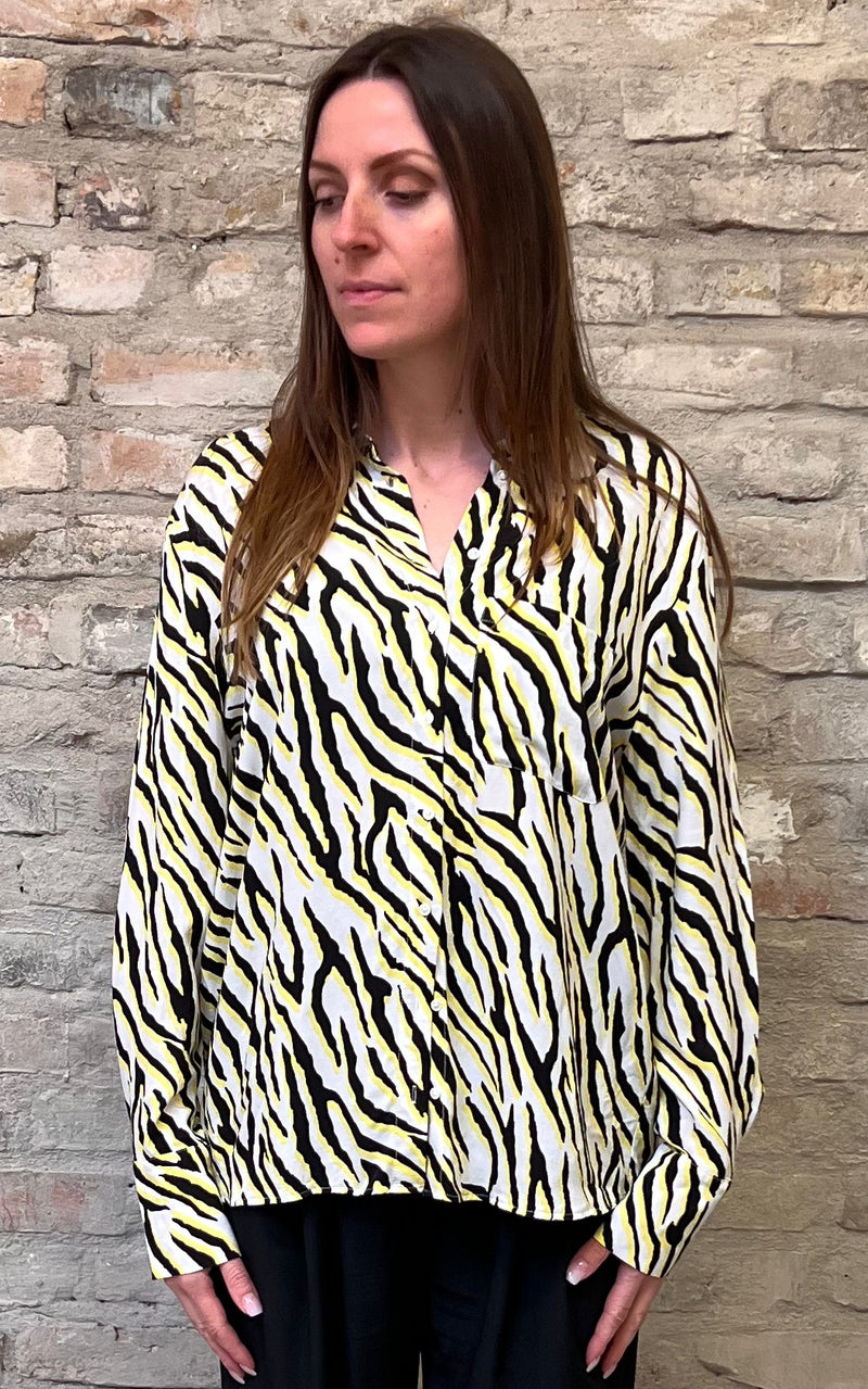 Someday Y2K Zebra Blouse