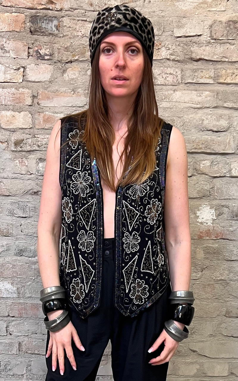 Vintage 90s Sequin Waistcoat