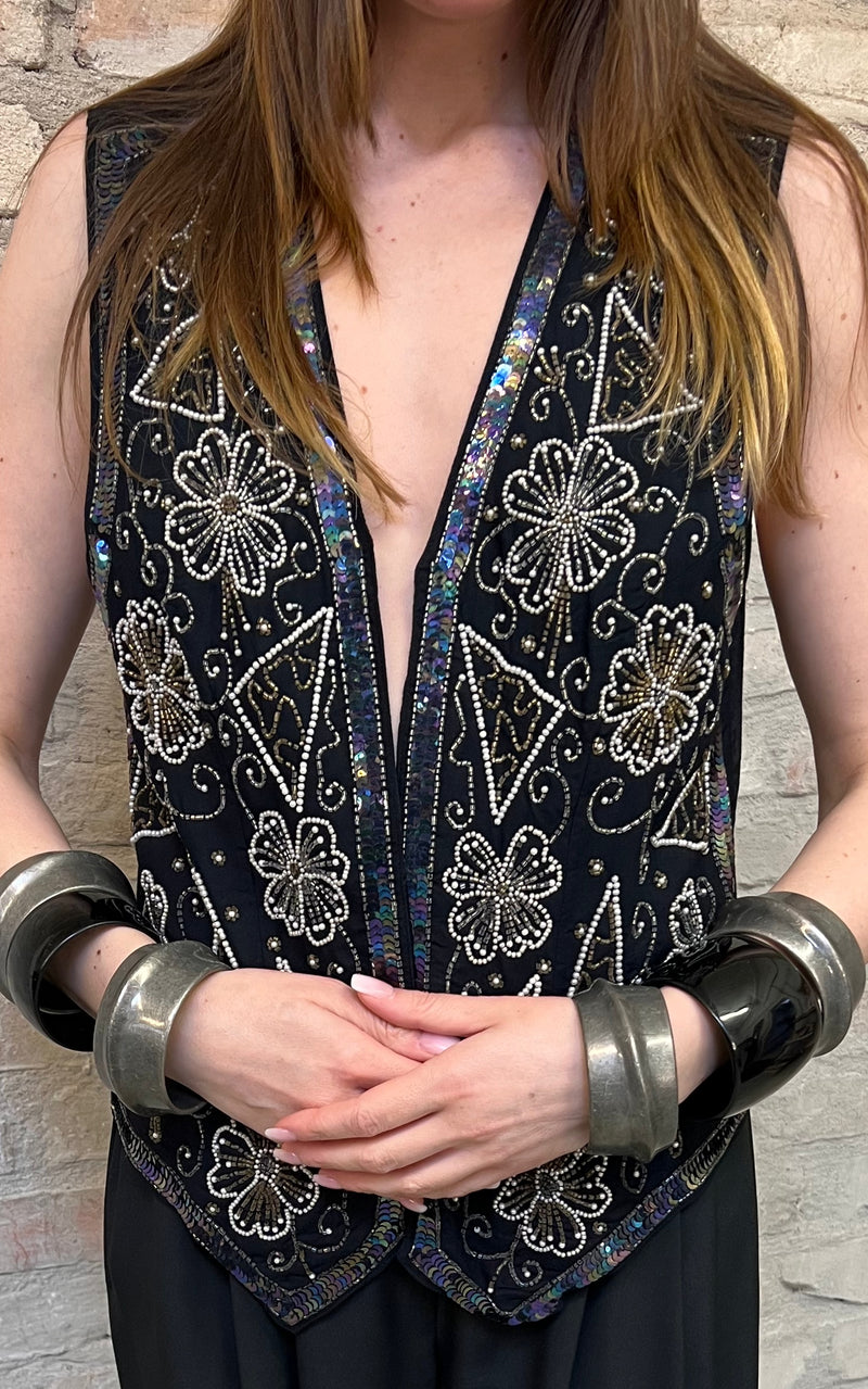 Vintage 90s Sequin Waistcoat