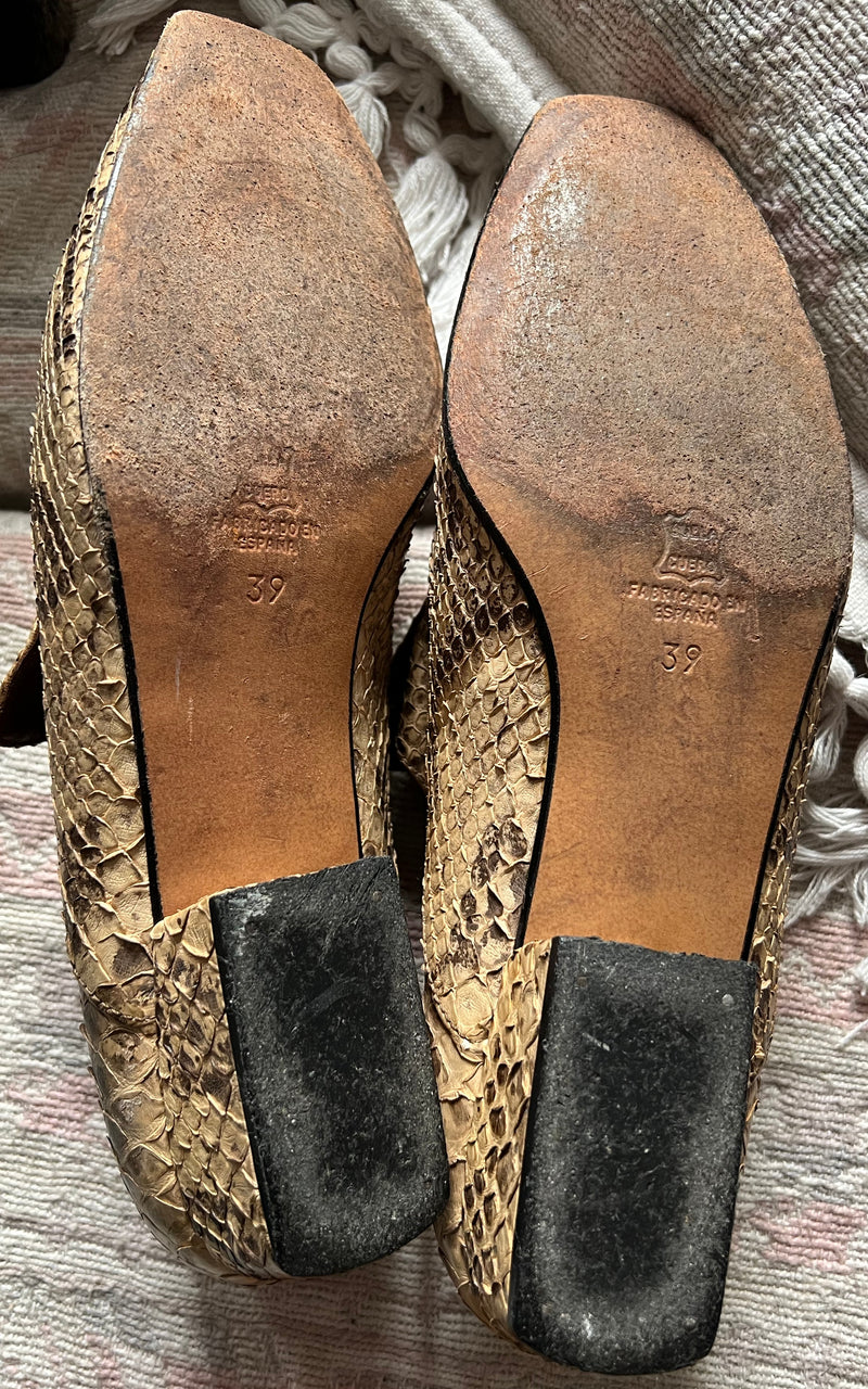 Vintage 60s Rock'n'Roll Slippers Python